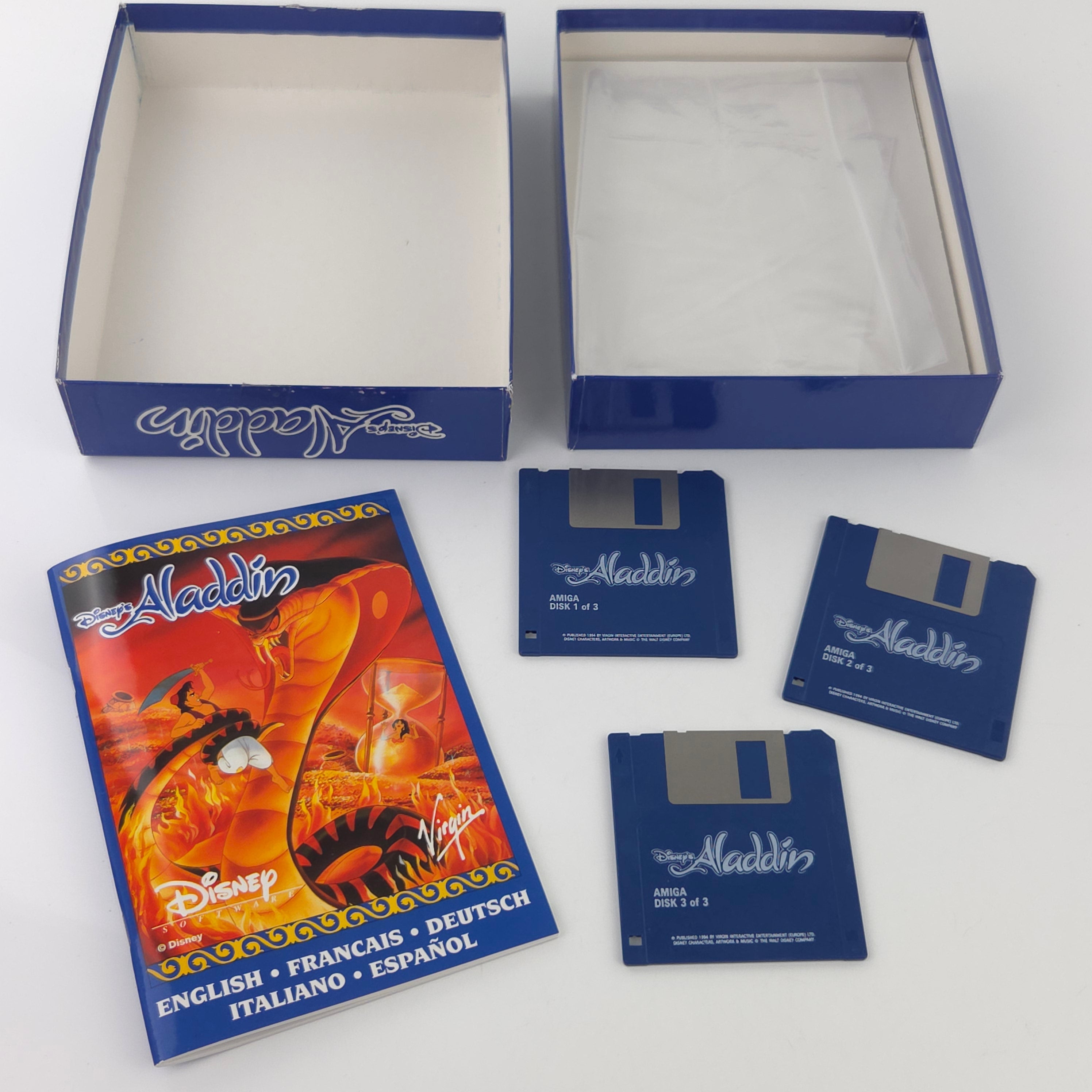 Amiga Spiel Disney Aladdin Big Box OVP PAL Virgin CBM