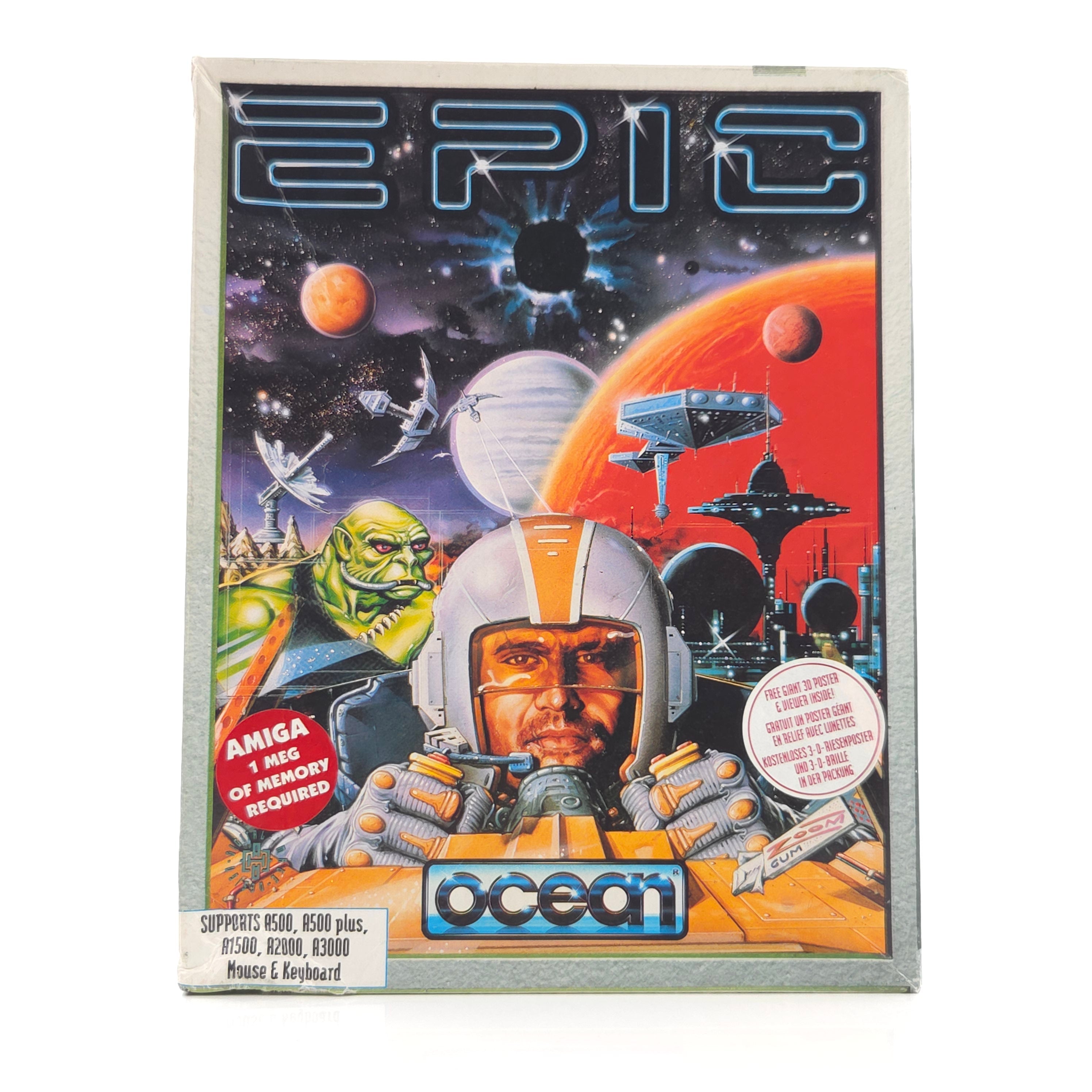 Commodore Amiga Spiel Epic Big Box OVP PAL Ocean 1992