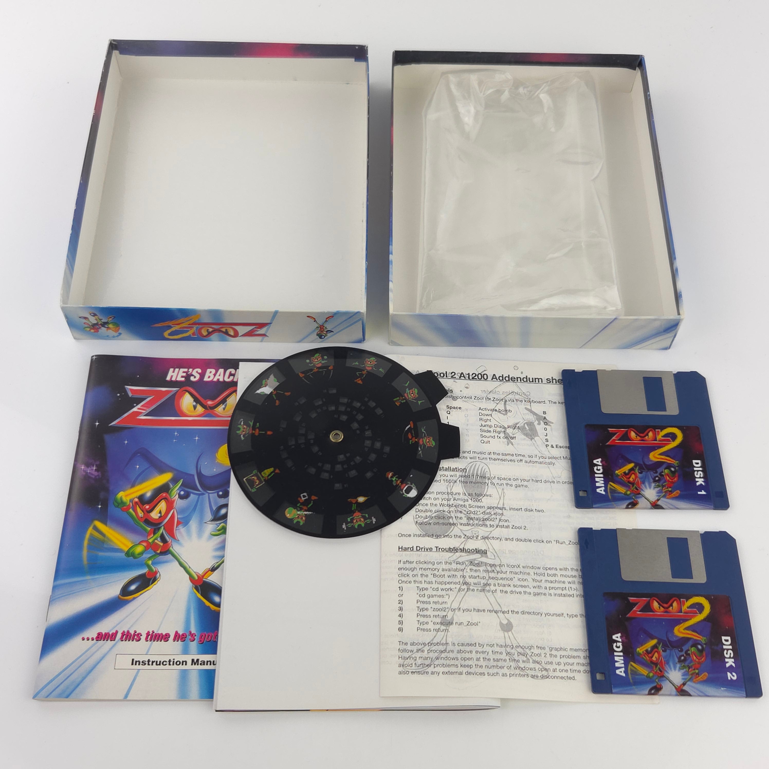 Commodore Amiga Spiel Zool 2 Big Box OVP CBM Diskette PAL