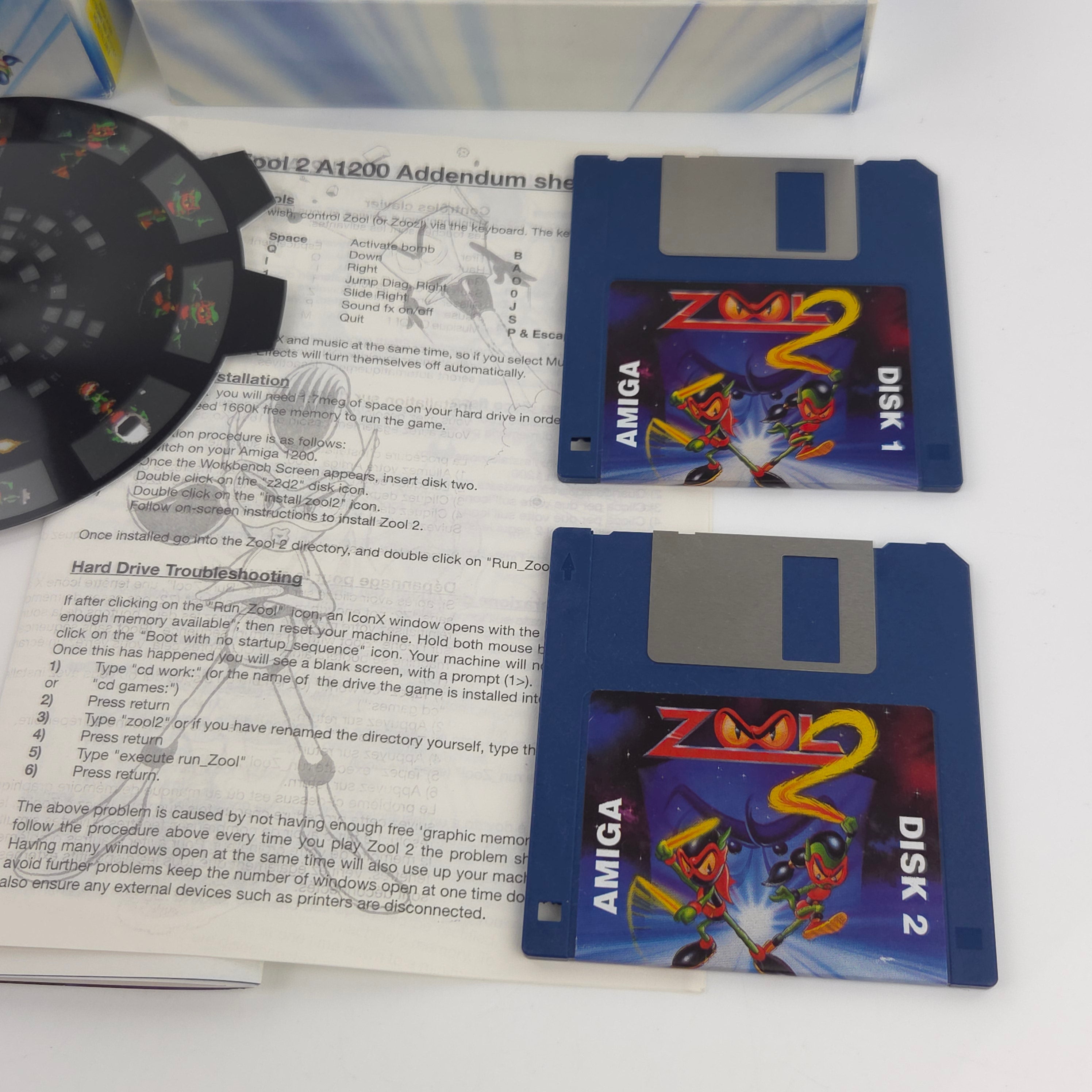 Commodore Amiga Spiel Zool 2 Big Box OVP CBM Diskette PAL