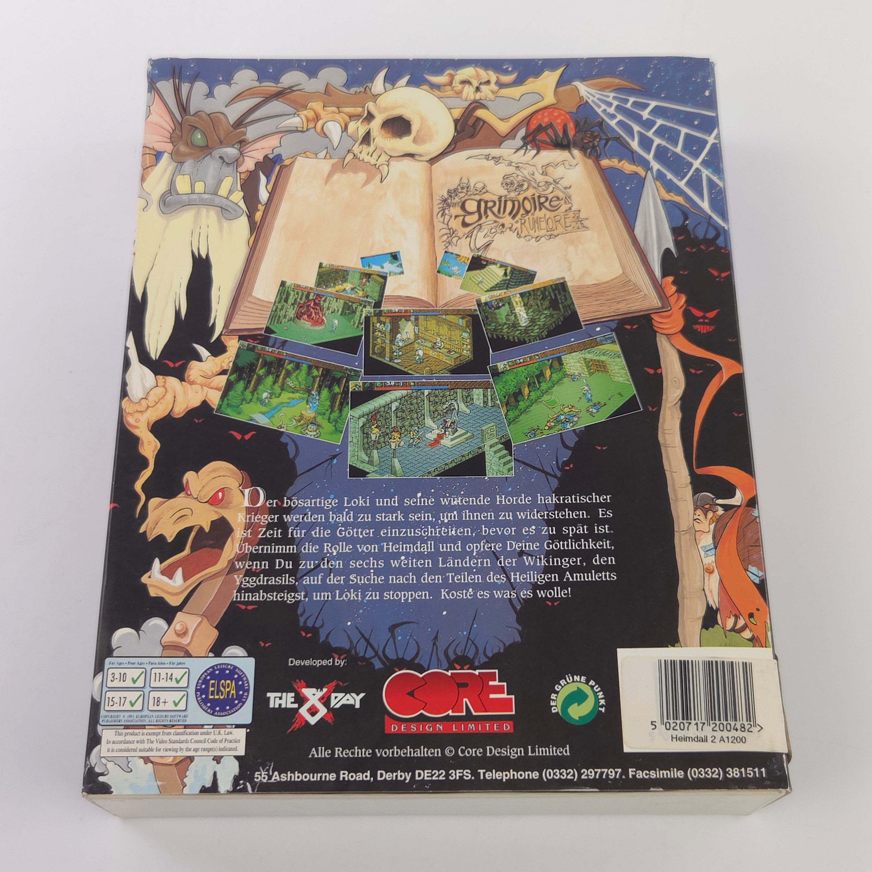 Commodore Amiga Spiel Heimdall 2 Big Box OVP PAL Core