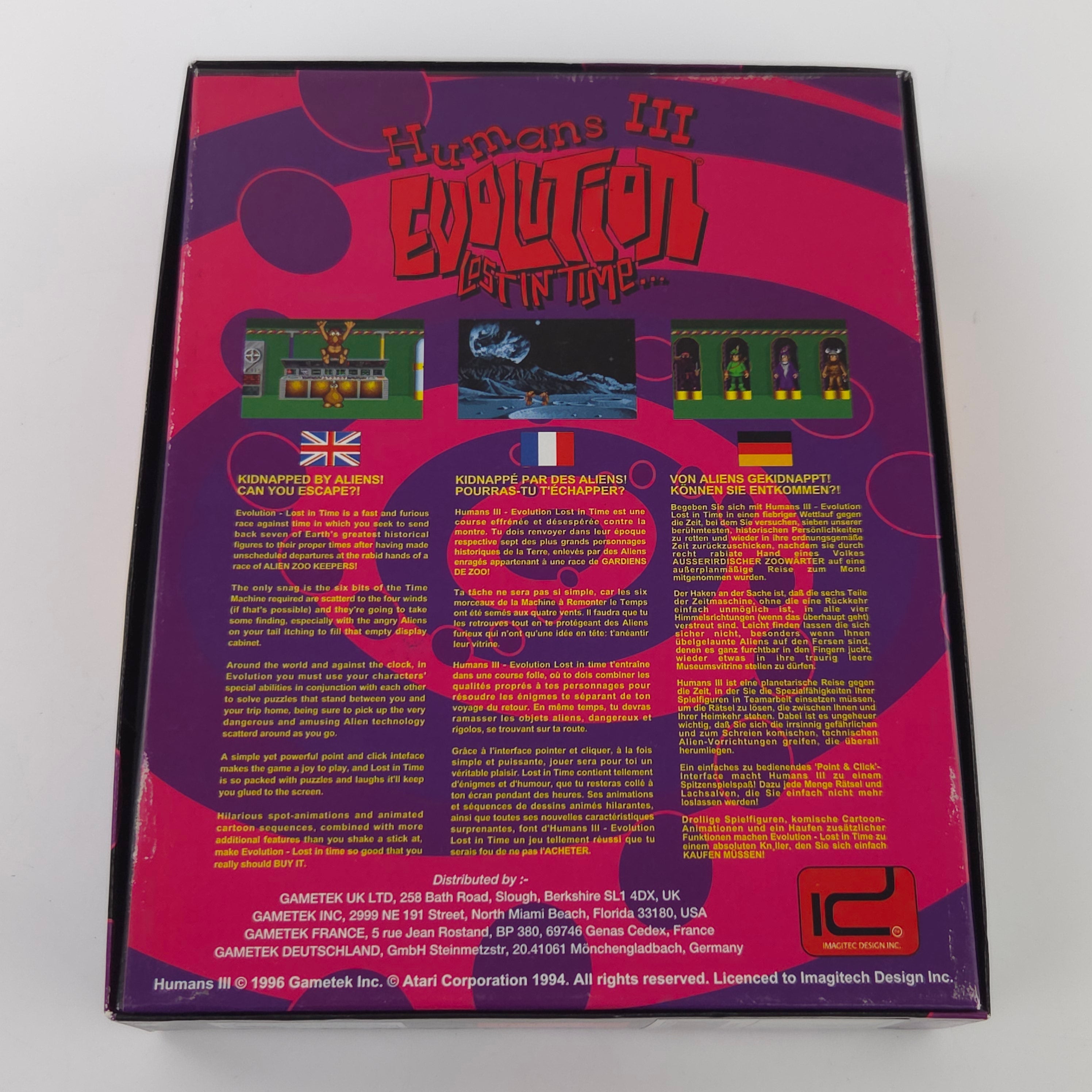 Amiga Spiel Humans III Evolution Lost in Time OVP PAL