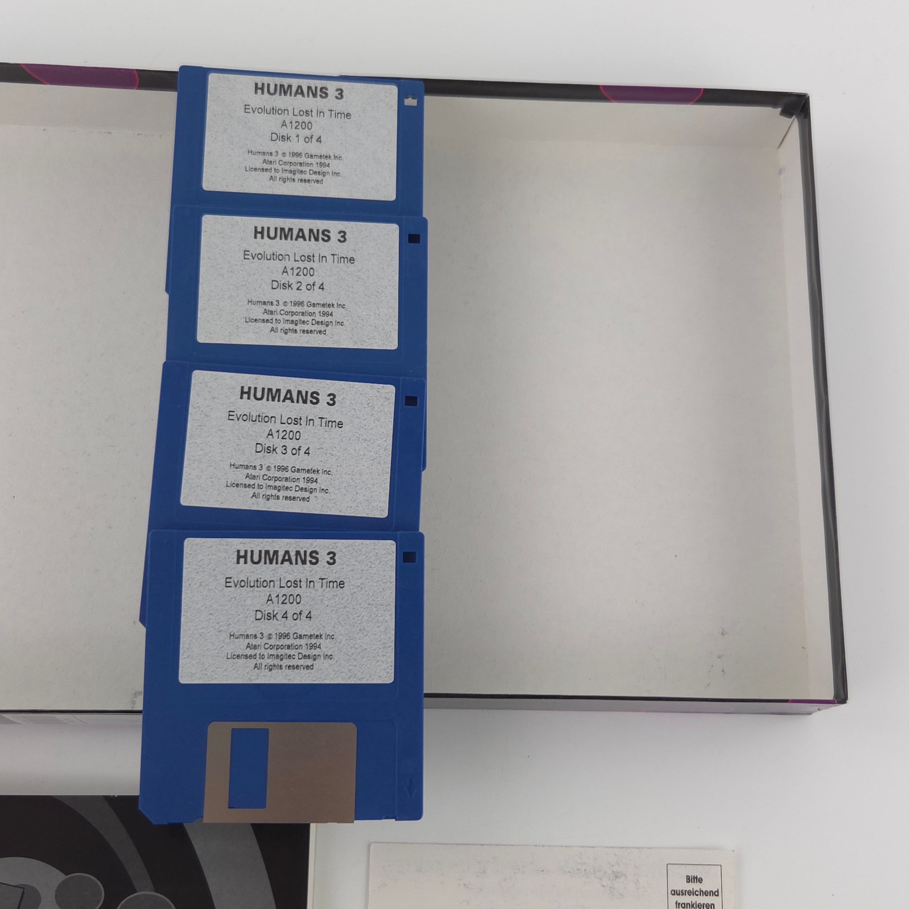 Amiga Spiel Humans III Evolution Lost in Time OVP PAL