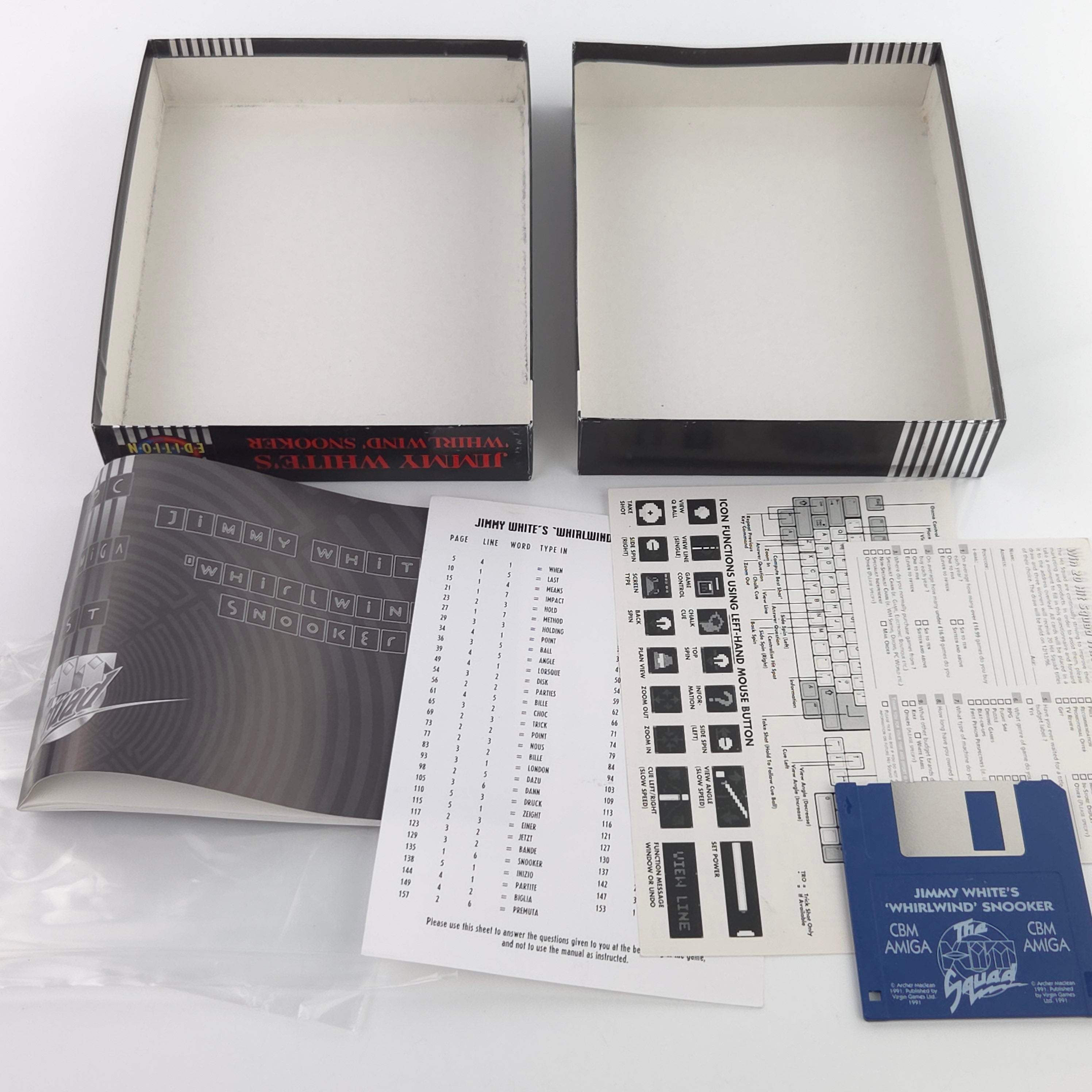 Amiga Spiel Jimmy Whites Whirlwind Snooker Big Box OVP PAL