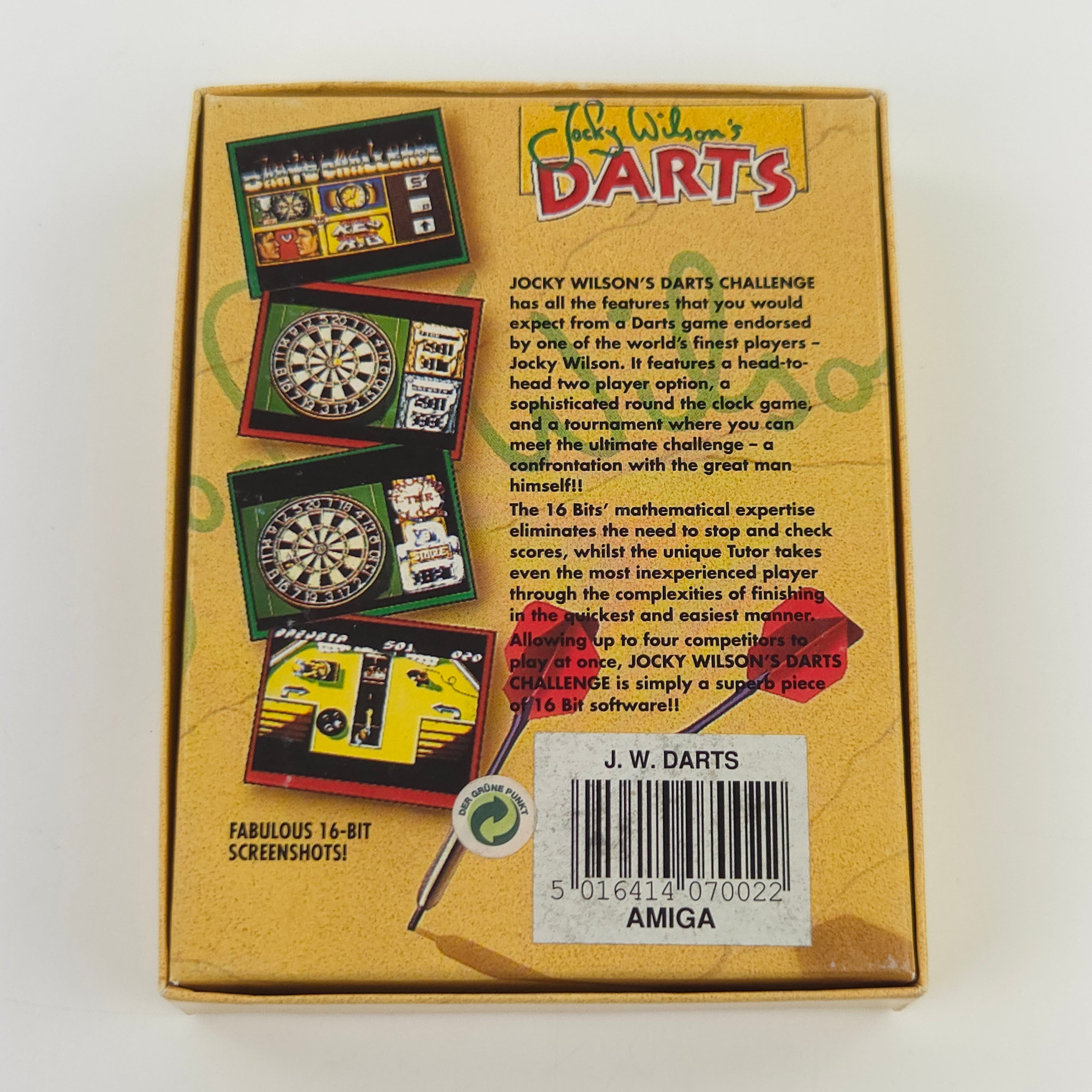 Commodore Amiga Spiel – Jocky Wilsons Darts Challenge OVP