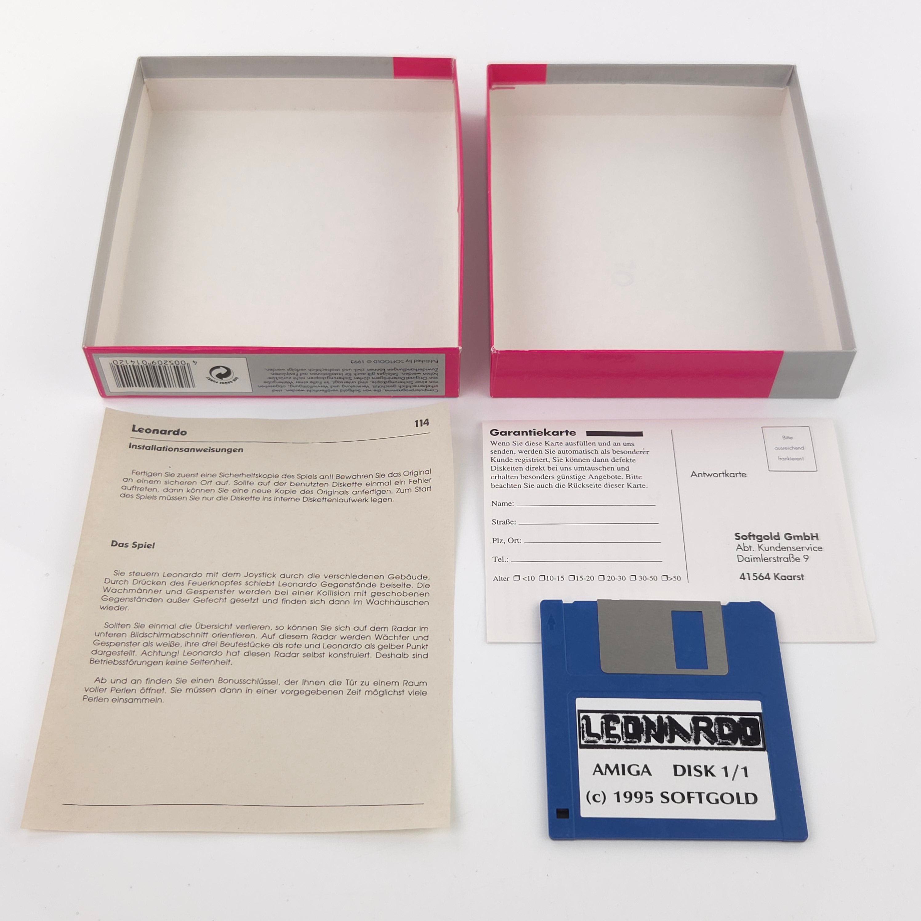 Commodore Amiga Spiel – Leonardo (OVP CIB PAL)