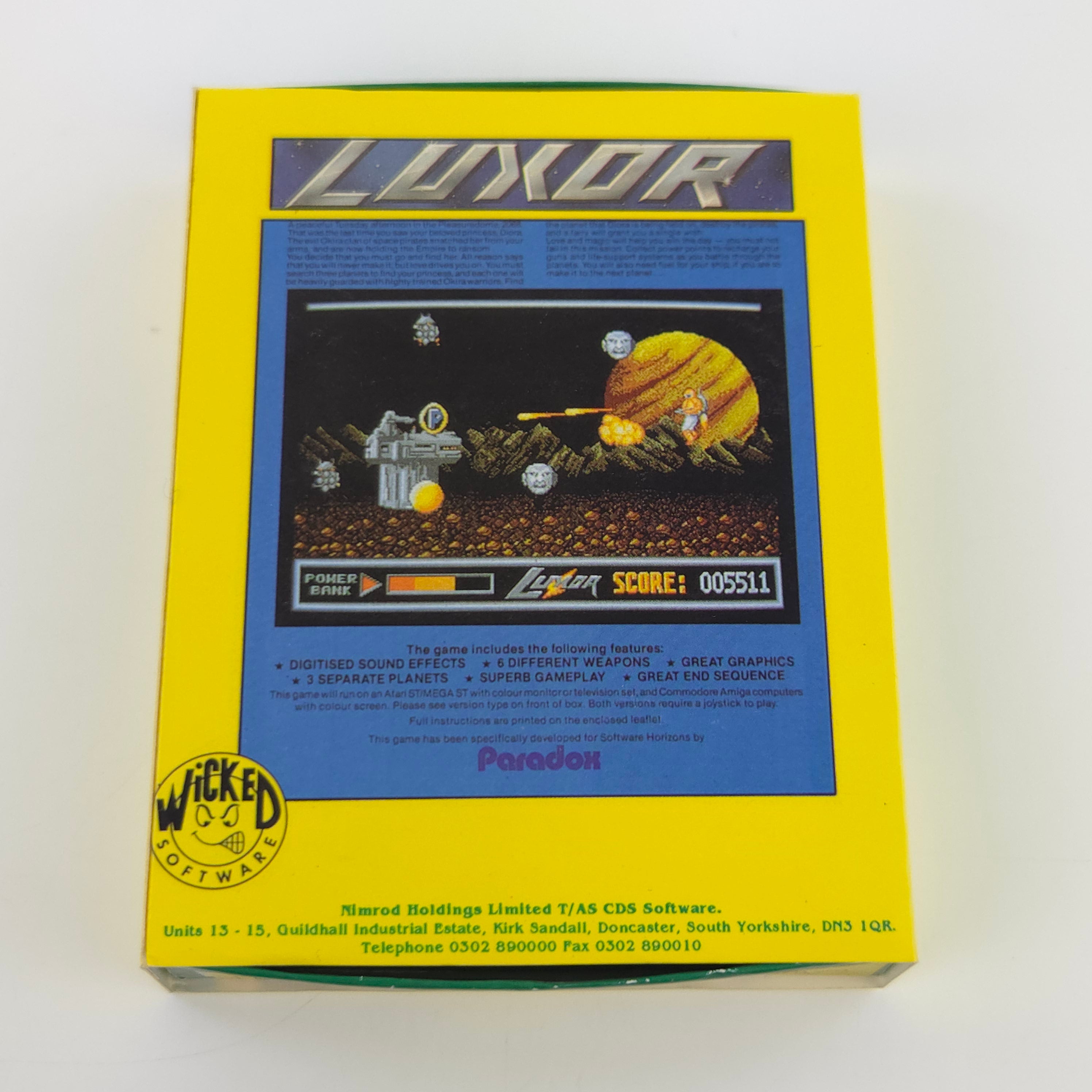 Commodore Amiga Spiel – Luxor Wicked Software OVP