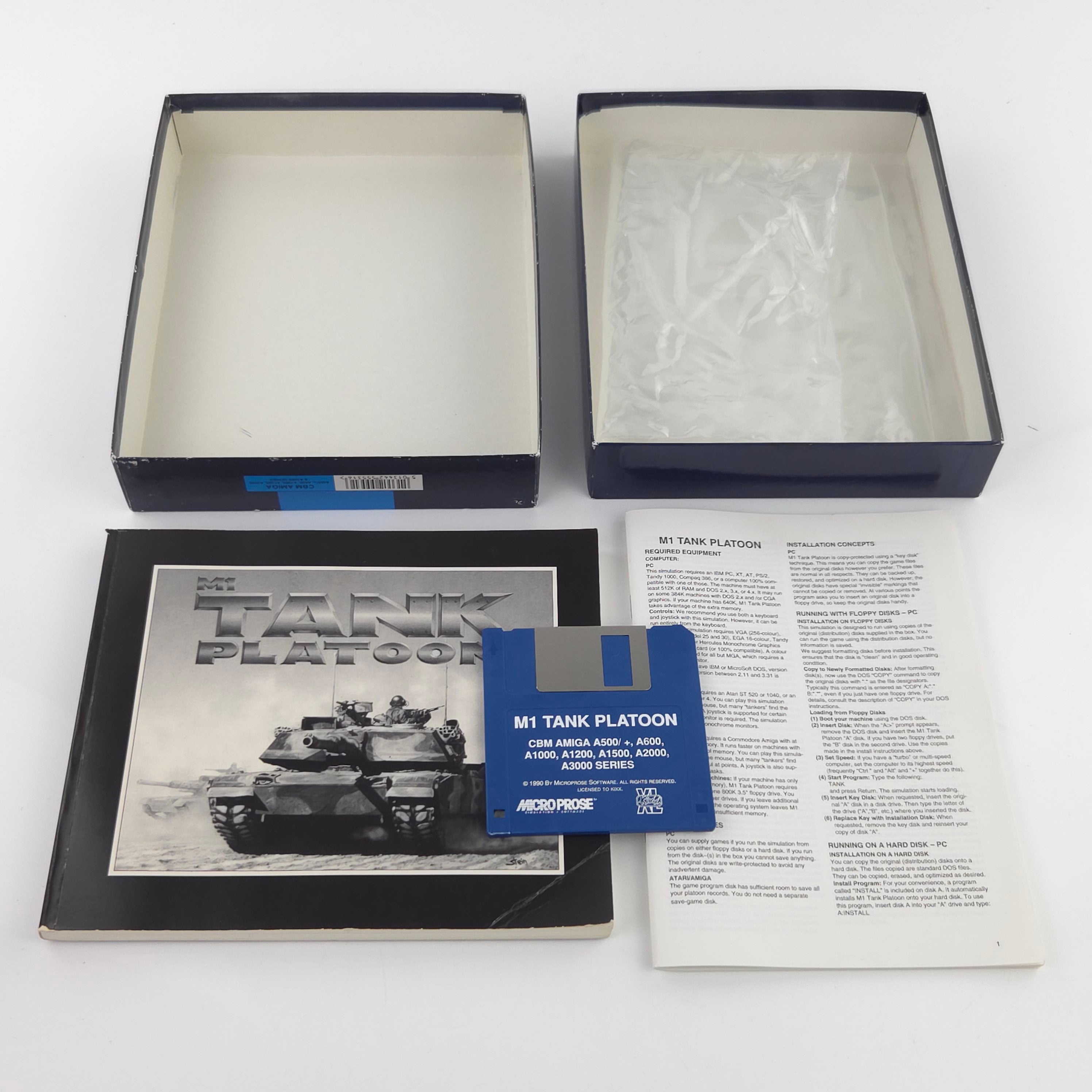 Commodore Amiga Spiel M1 Tank Platoon Big Box OVP PAL KIXX