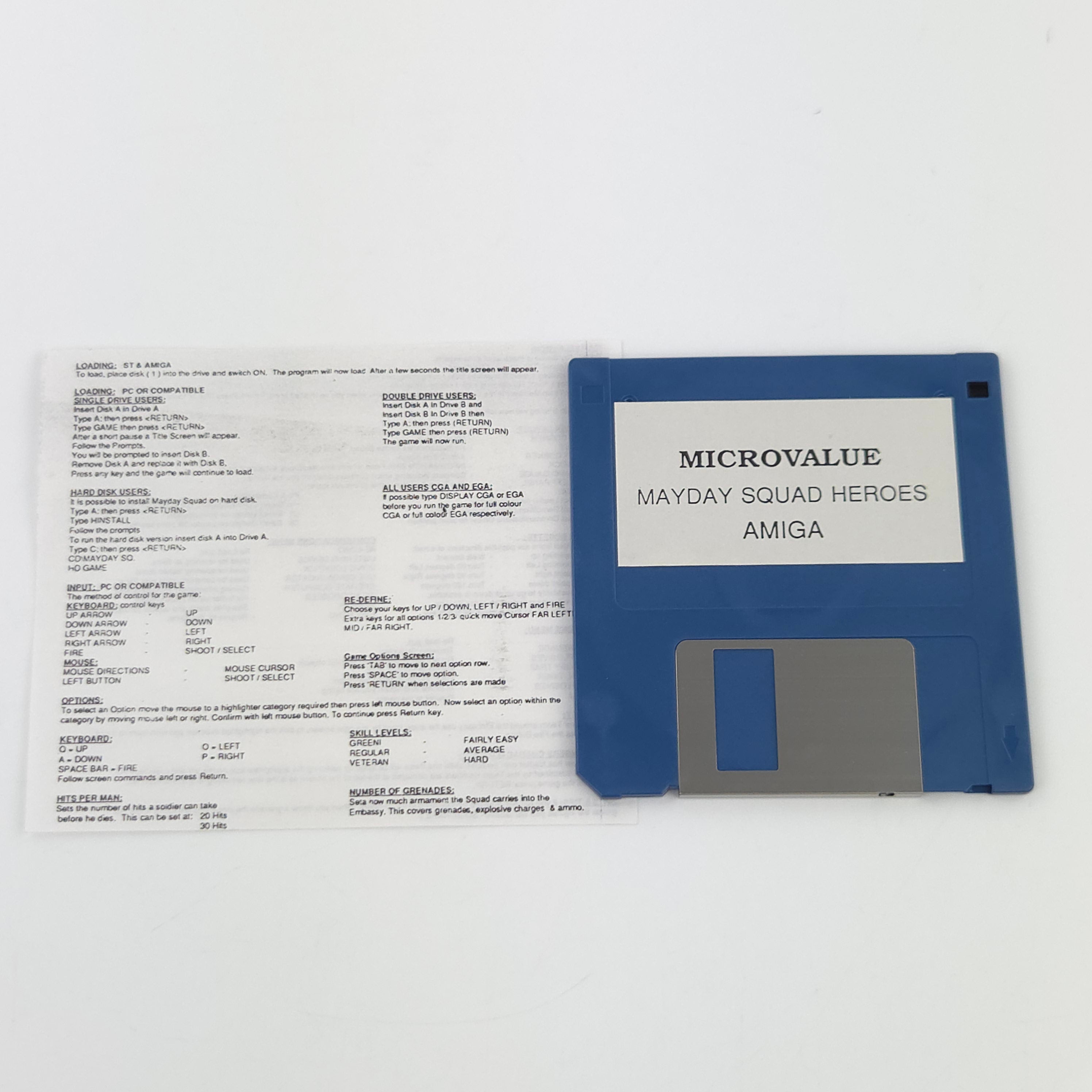 Amiga Spiel Mayday Squad Heroes CBM Disk OVP PAL Microvalue