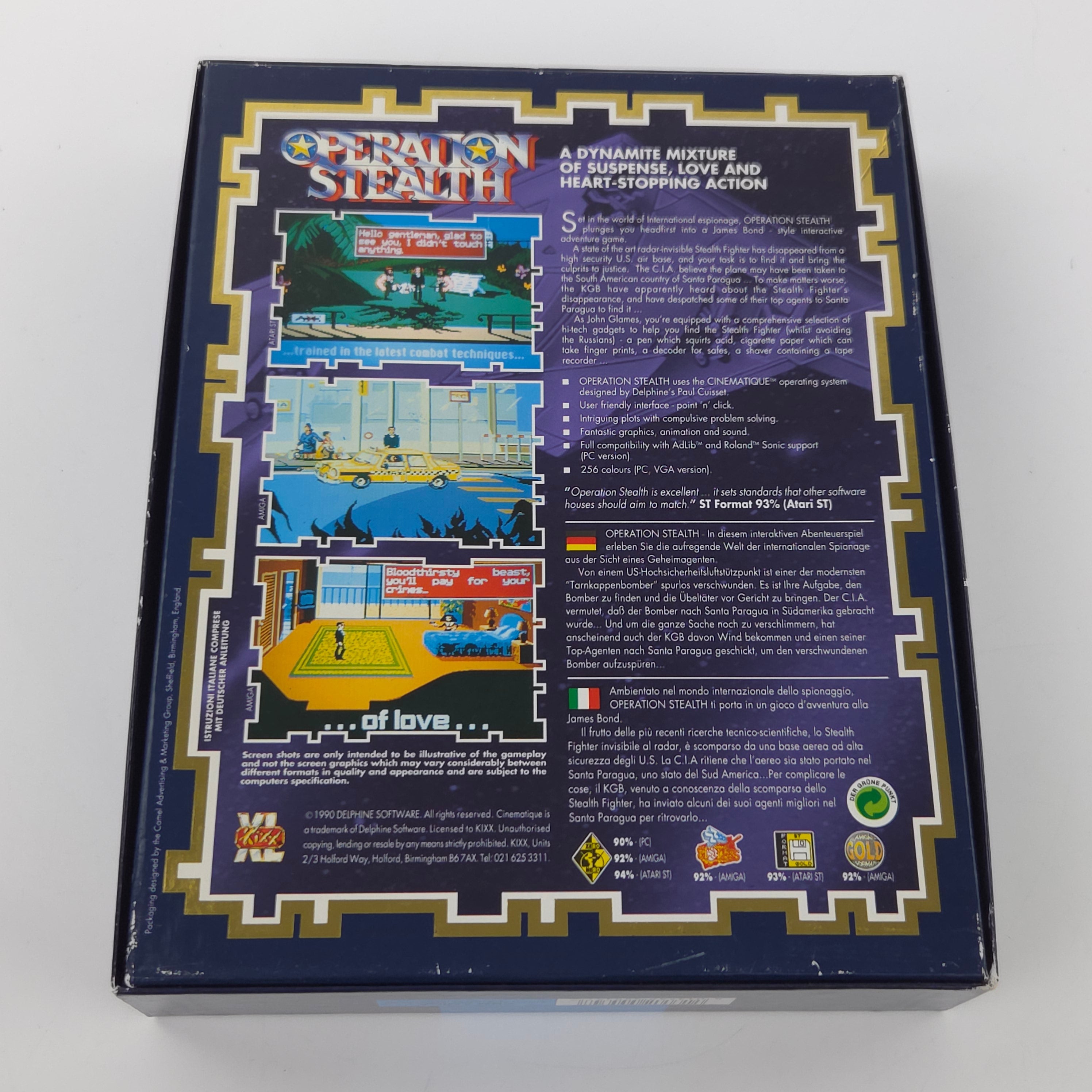 Amiga Spiel Operation Stealth Big Box OVP XL Kixx PAL