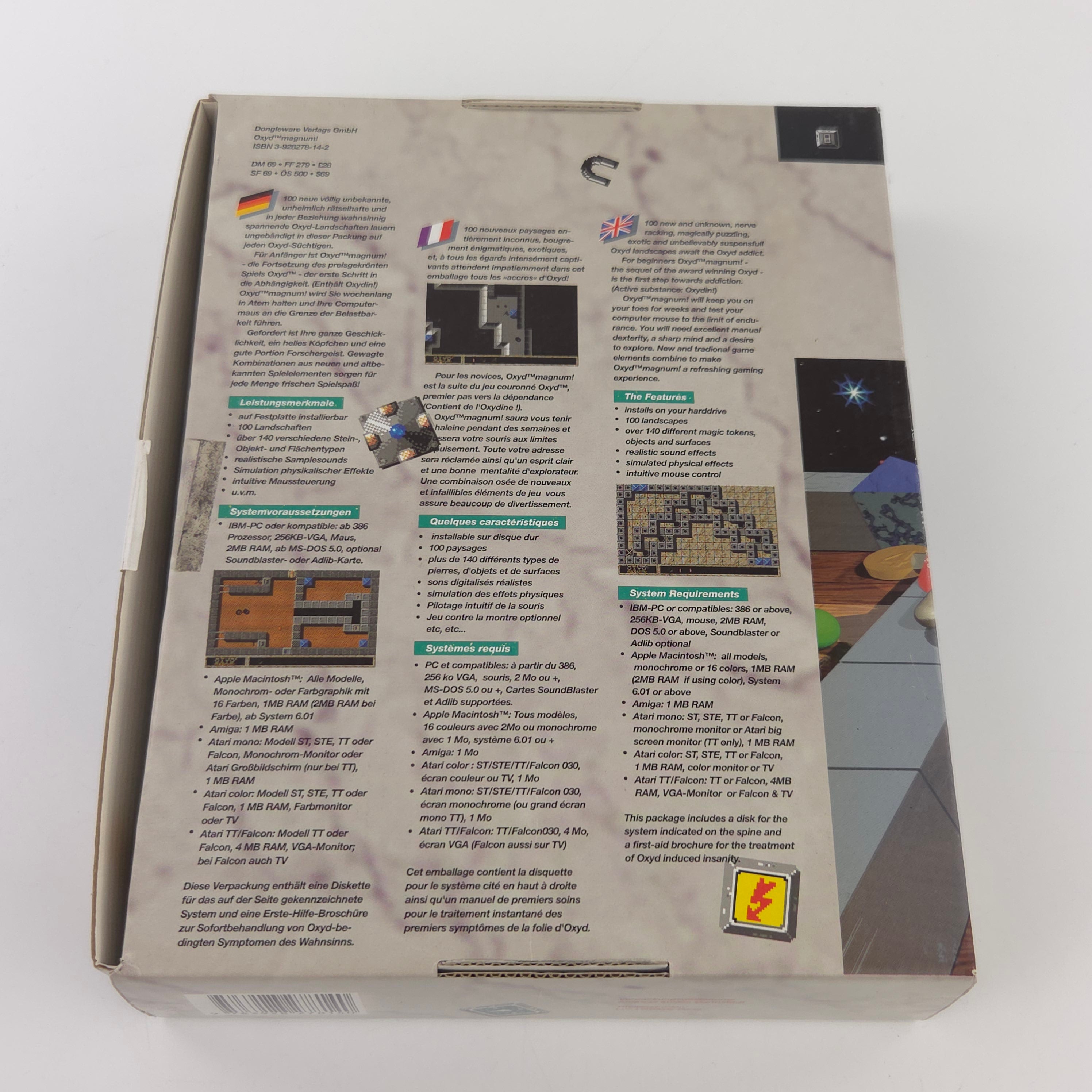 Amiga Spiel Oxyd Magnum CBM PAL Big Box OVP Diskette