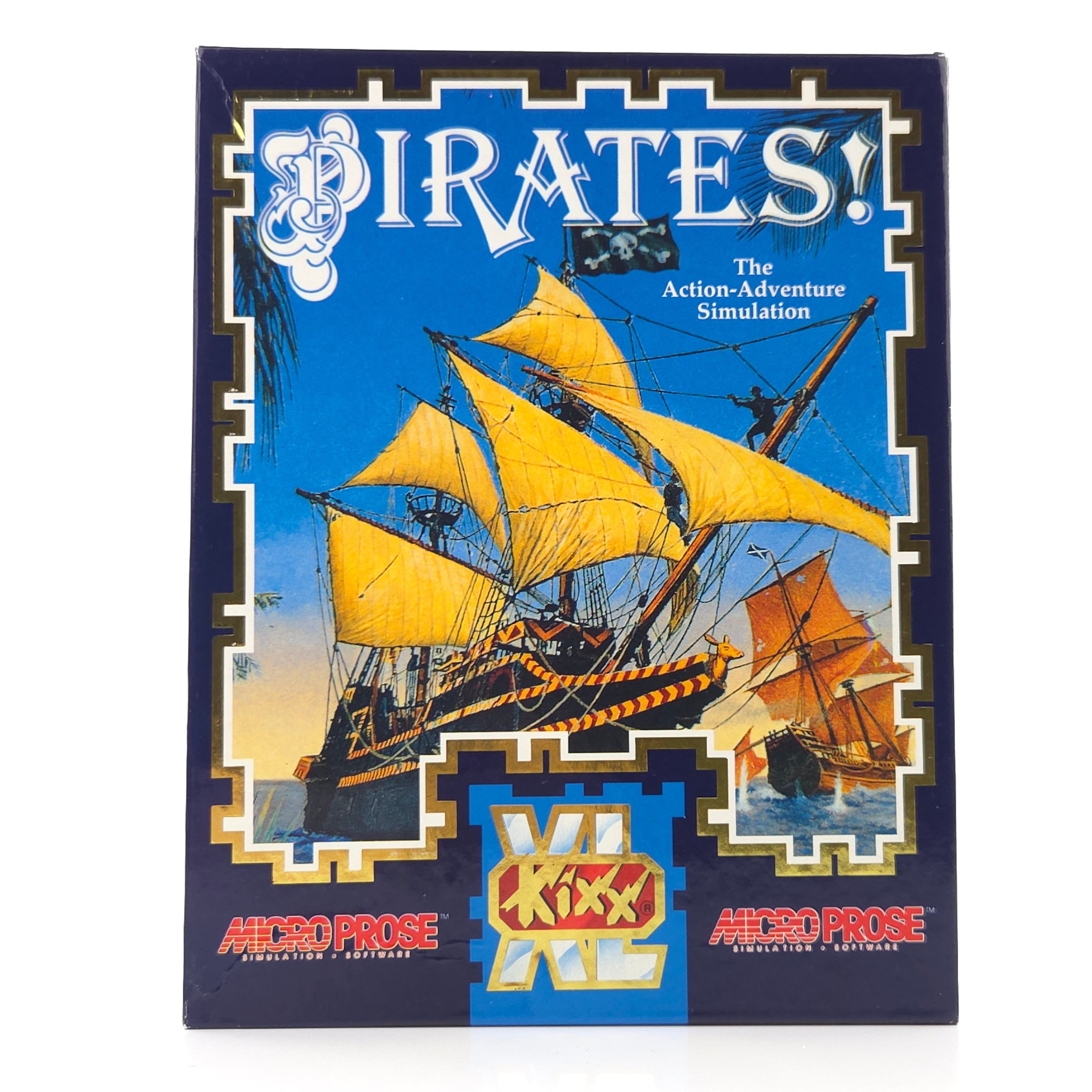 Amiga Spiel Pirates Big Box OVP KIXX 1990 CBM Disk PAL