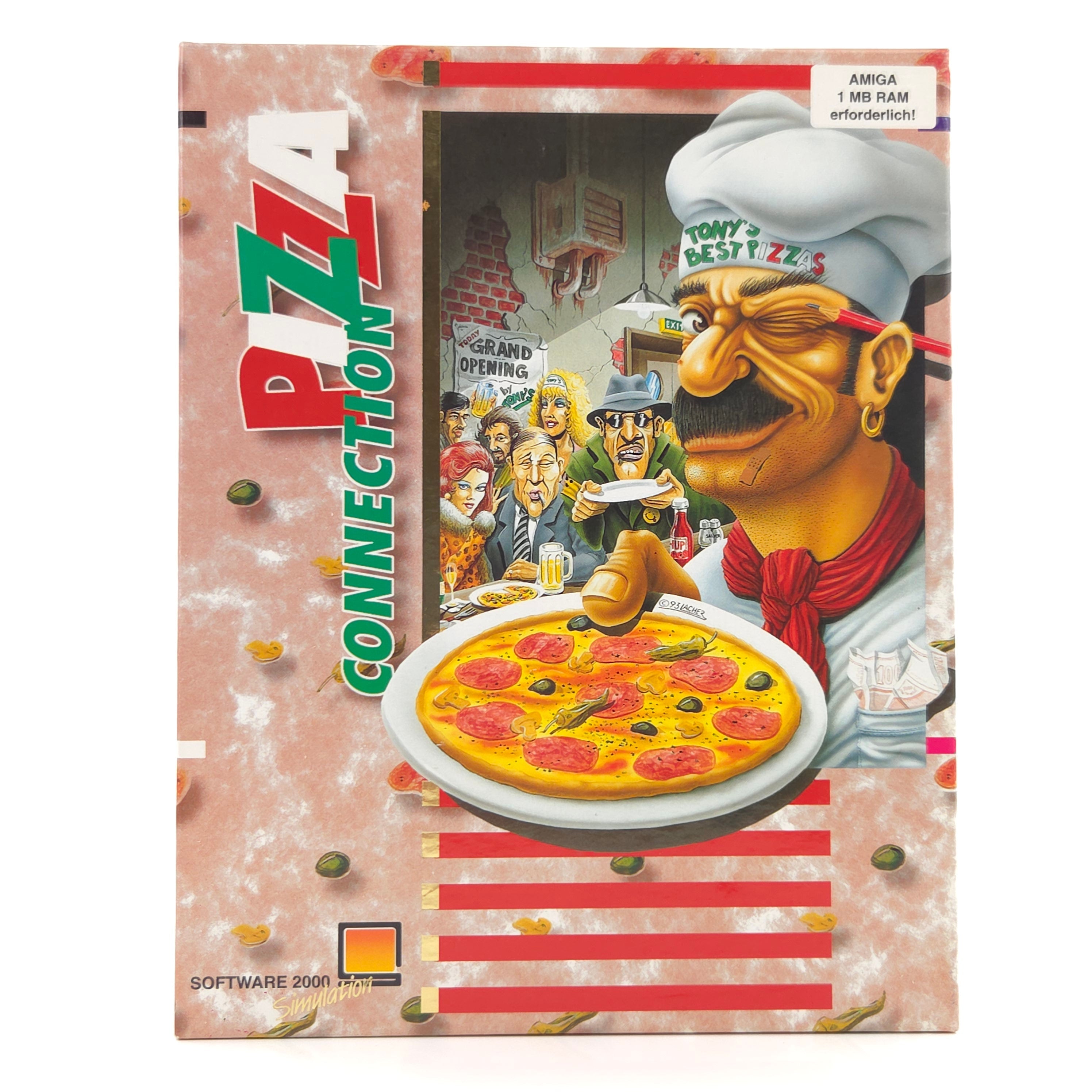 Amiga Spiel Pizza Connection Big Box OVP CBM Disk PAL