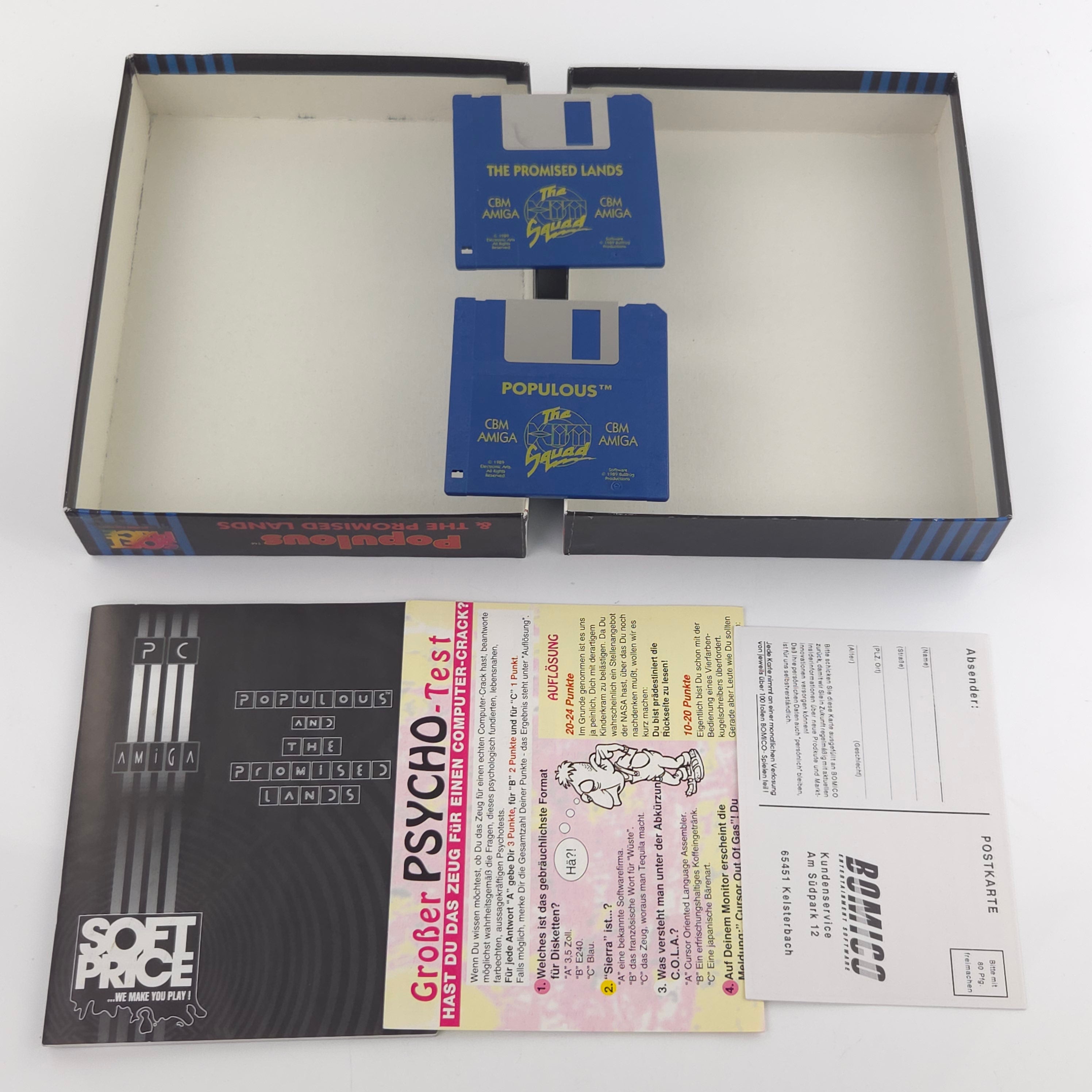 Amiga Spiel Populous Promised Lands Big Box OVP PAL CBM