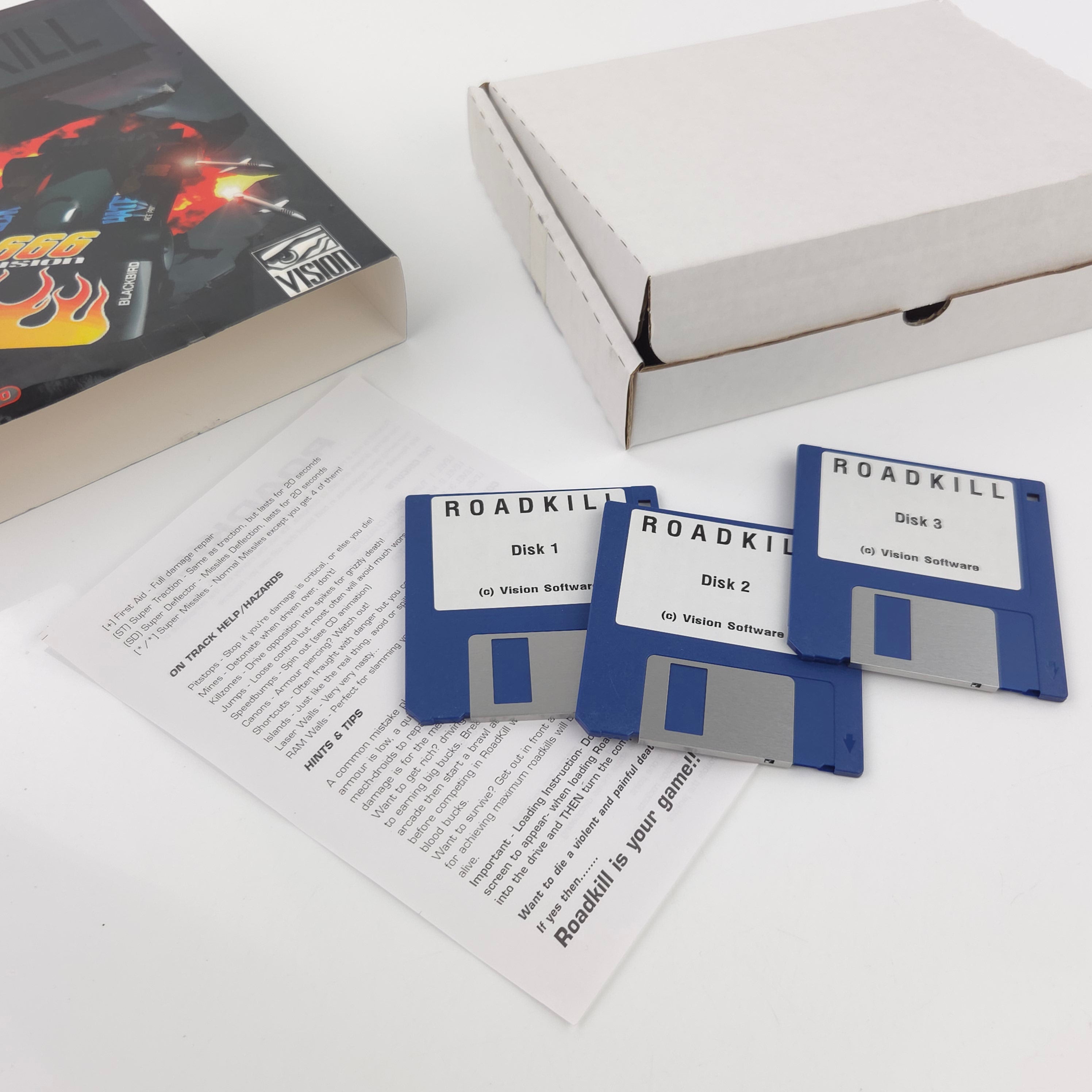 Commodore Amiga Spiel Roadkill Big Box OVP PAL Vision
