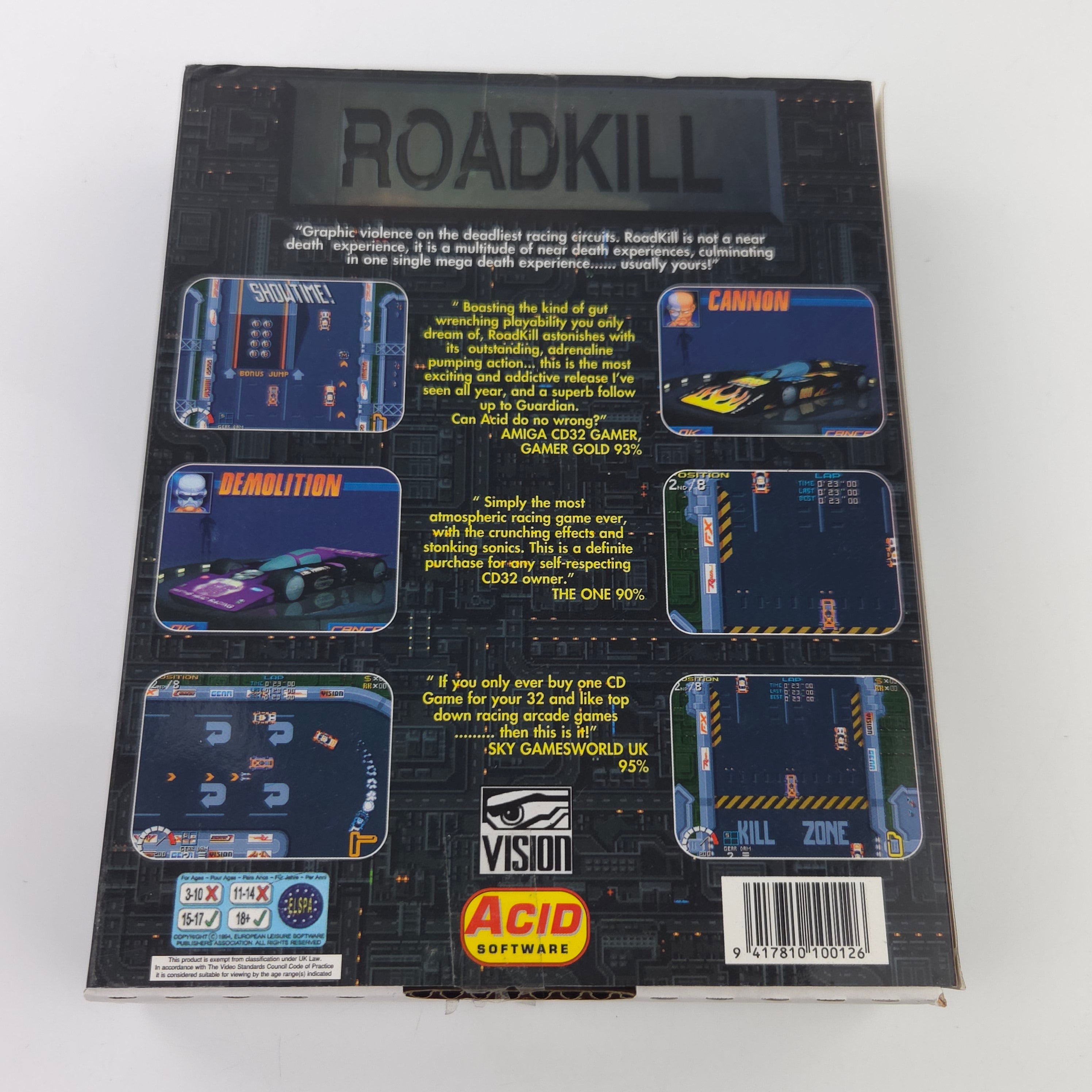 Commodore Amiga Spiel Roadkill Big Box OVP PAL Vision