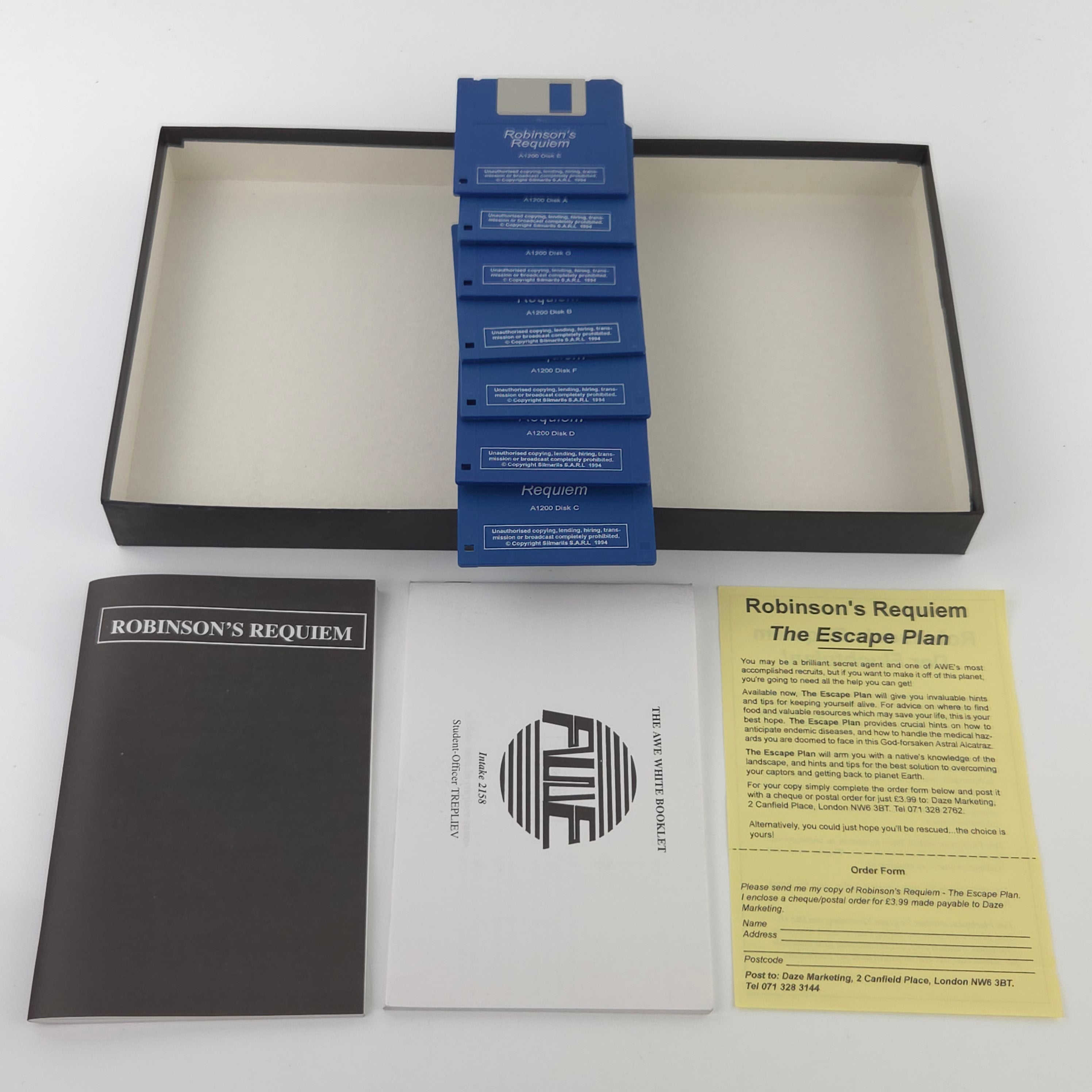 Amiga Spiel Robinson´s Requiem Big Box OVP PAL Diskette