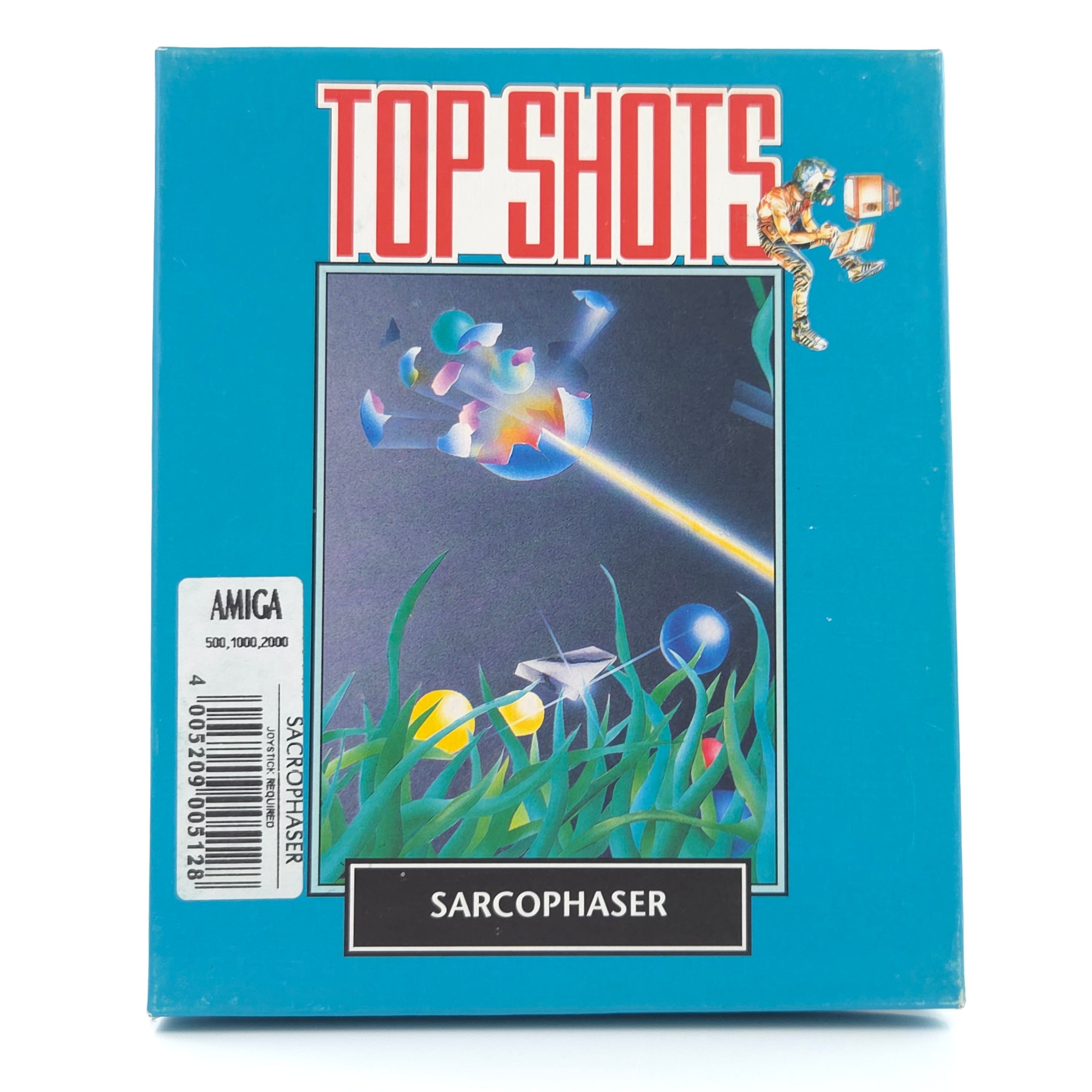 Commodore Amiga Spiel Sarcophaser Top Shots OVP PAL 1988