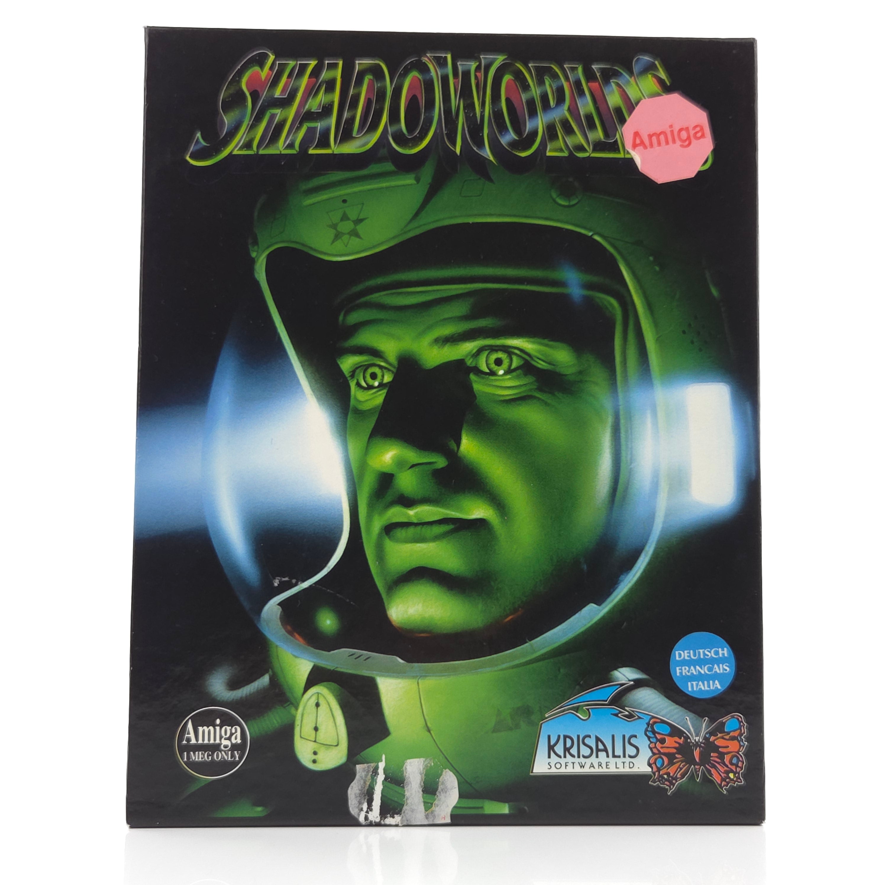 Amiga Spiel Shadoworlds Big Box OVP CBM Disk PAL 1992