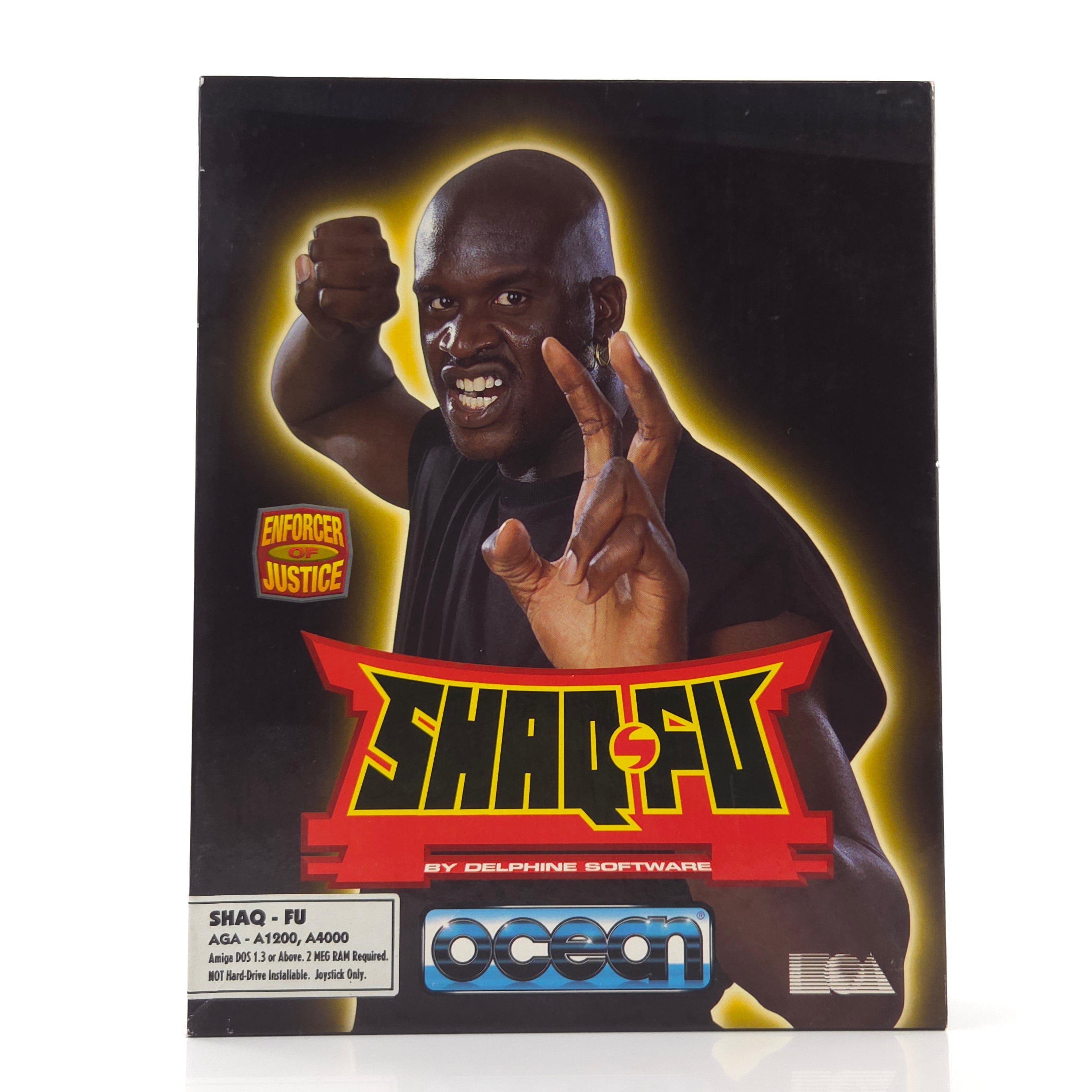 Commodore Amiga Spiel Shaq Fu Big Box OVP PAL Diskette