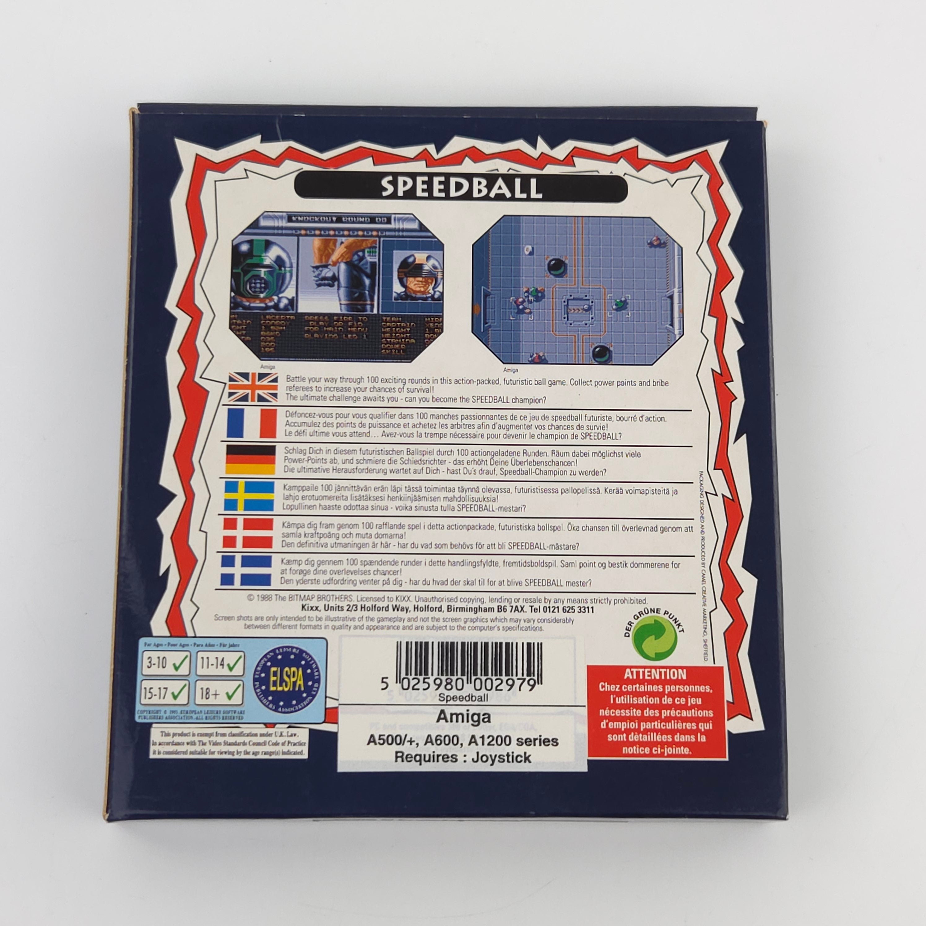 Commodore Amiga Spiel – Speedball (OVP PAL)