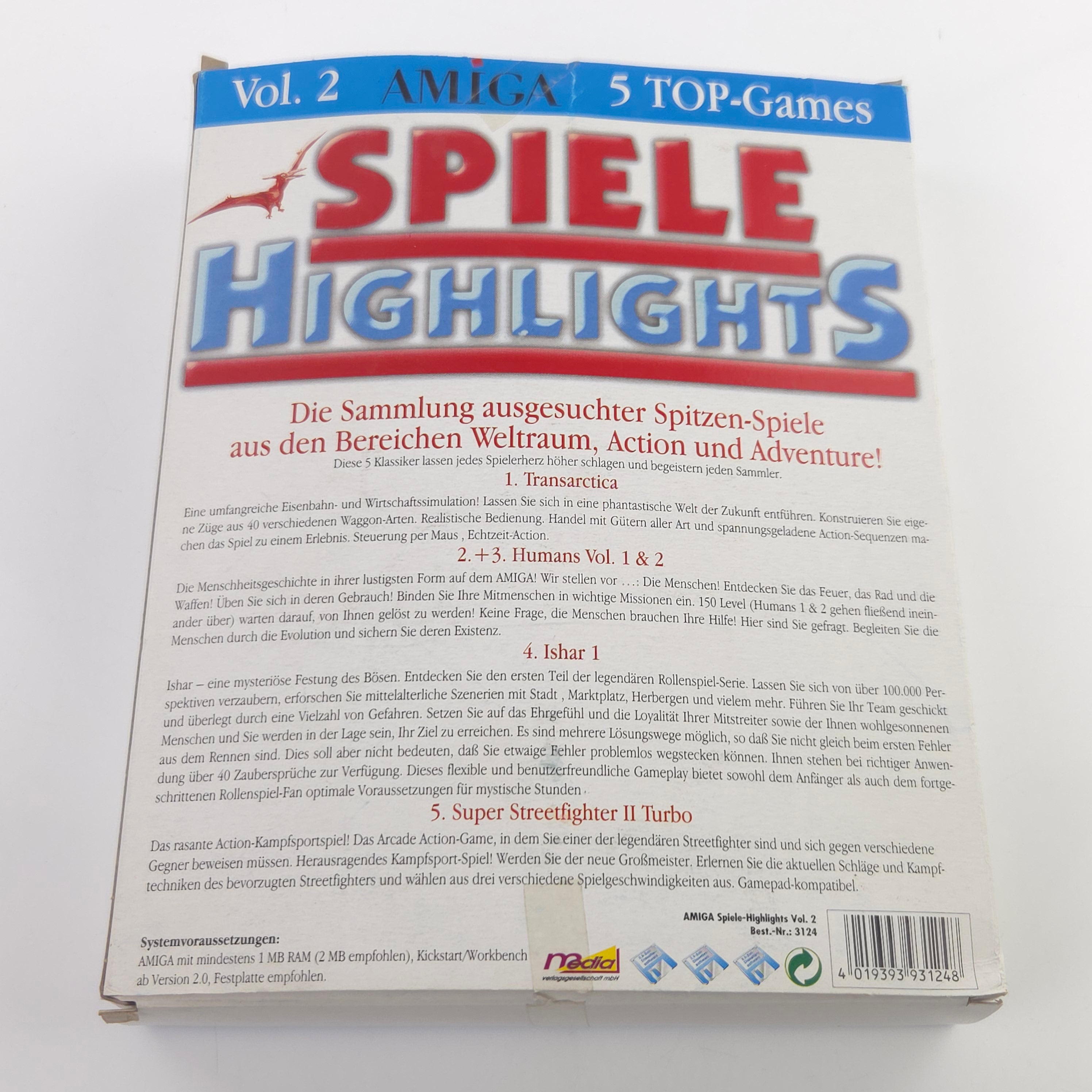 Amiga Spiel Highlights Vol.2 Big Box CBM Disk OVP PAL