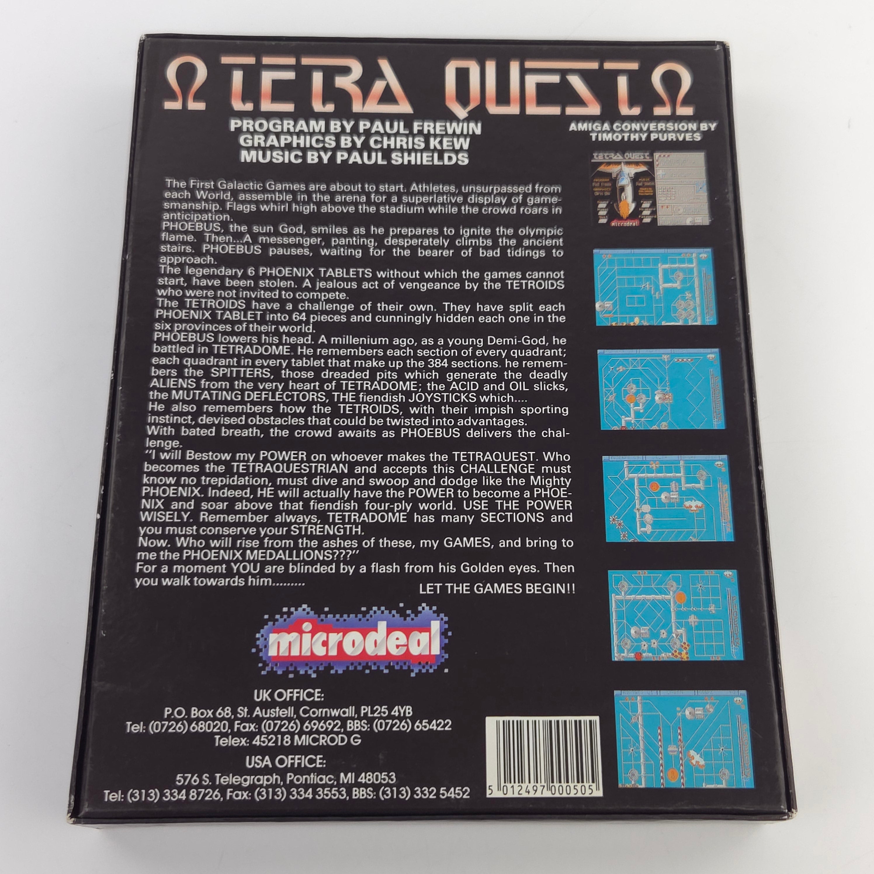 Amiga Spiel Tera Quest Big Box OVP PAL Microdeal Disk