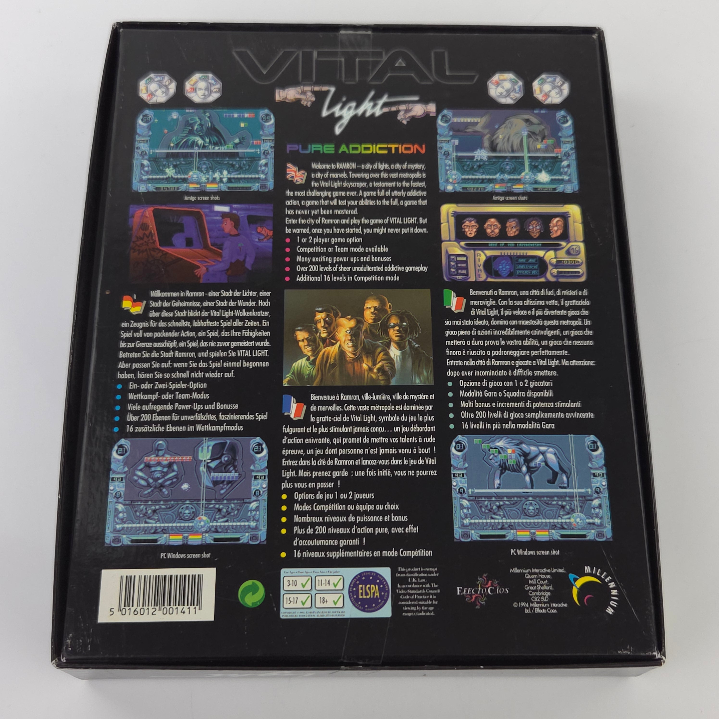 Commodore Amiga Spiel Vital Light Big Box OVP PAL Disk