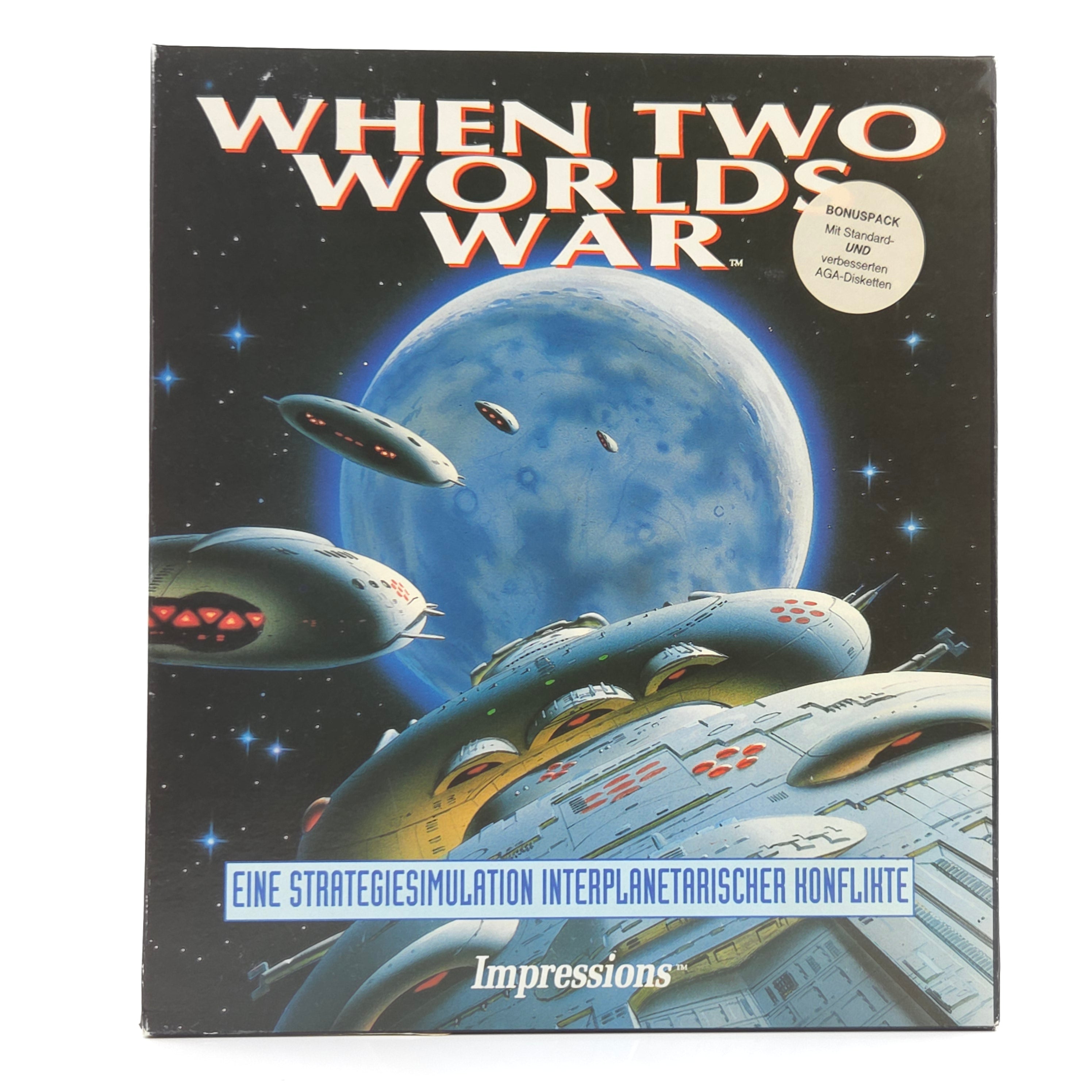 Amiga Spiel When Two Worlds War Big Box OVP PAL CBM DISK