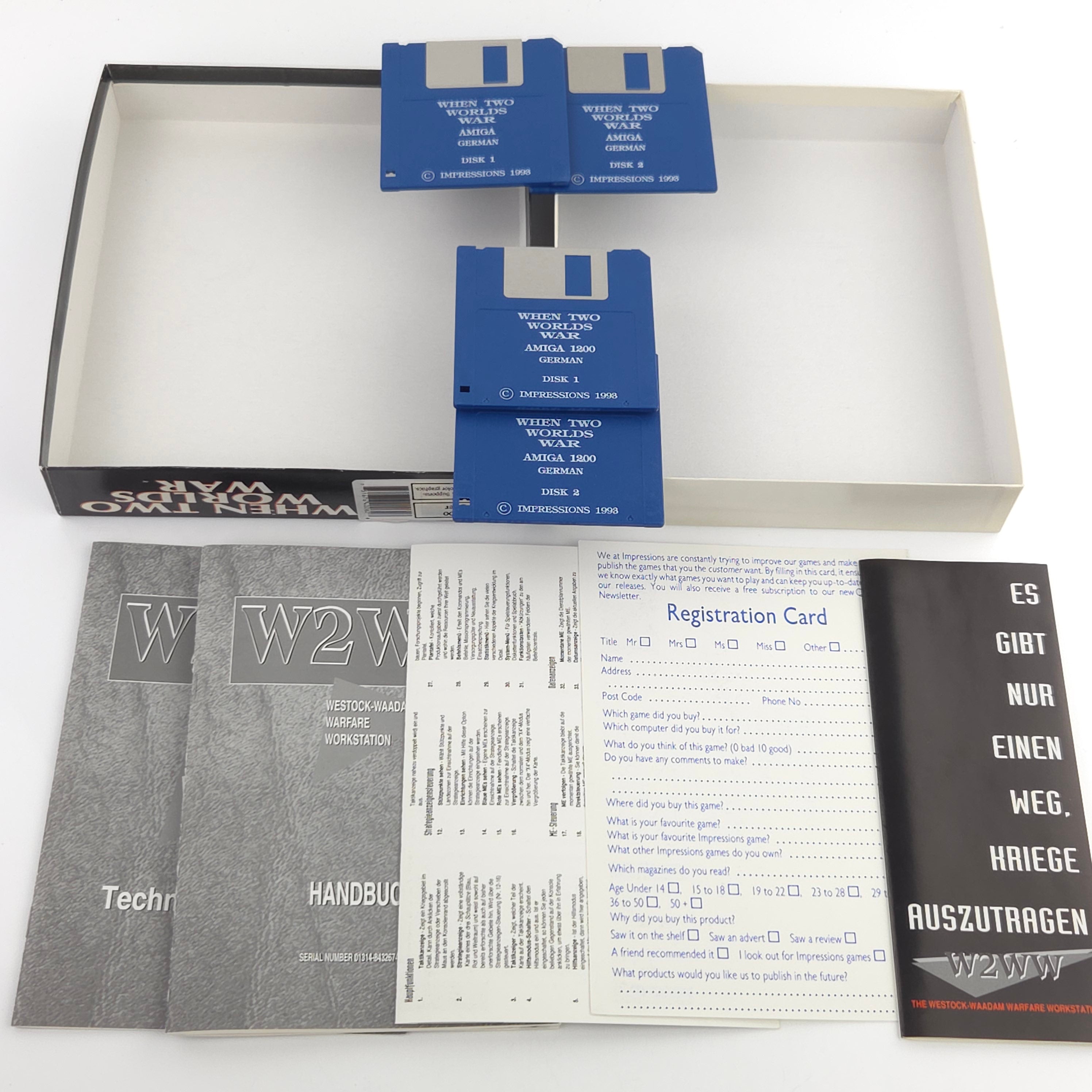 Amiga Spiel When Two Worlds War Big Box OVP PAL CBM DISK