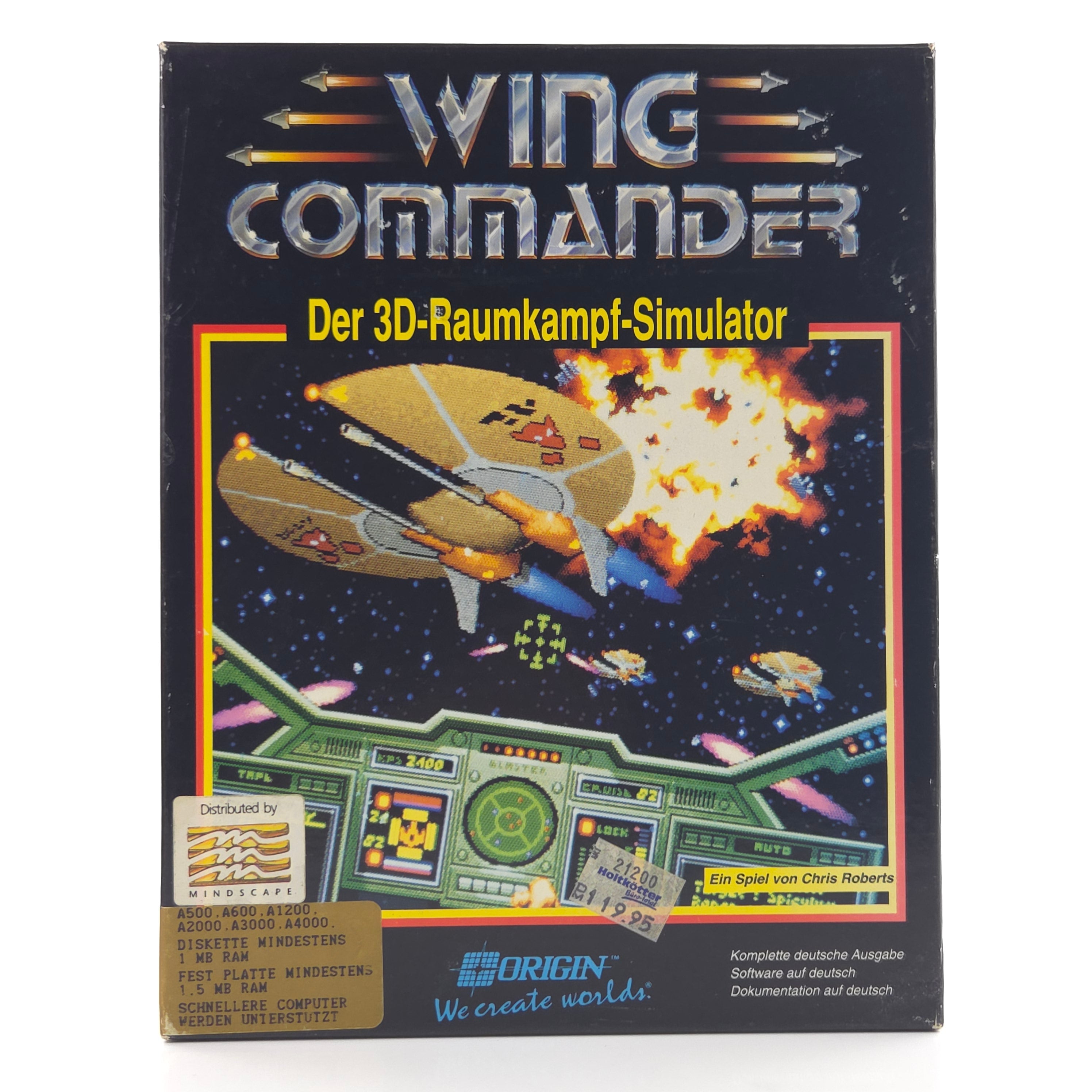 Amiga Spiel Wing Commander 3D Raumkampf Big Box OVP PAL