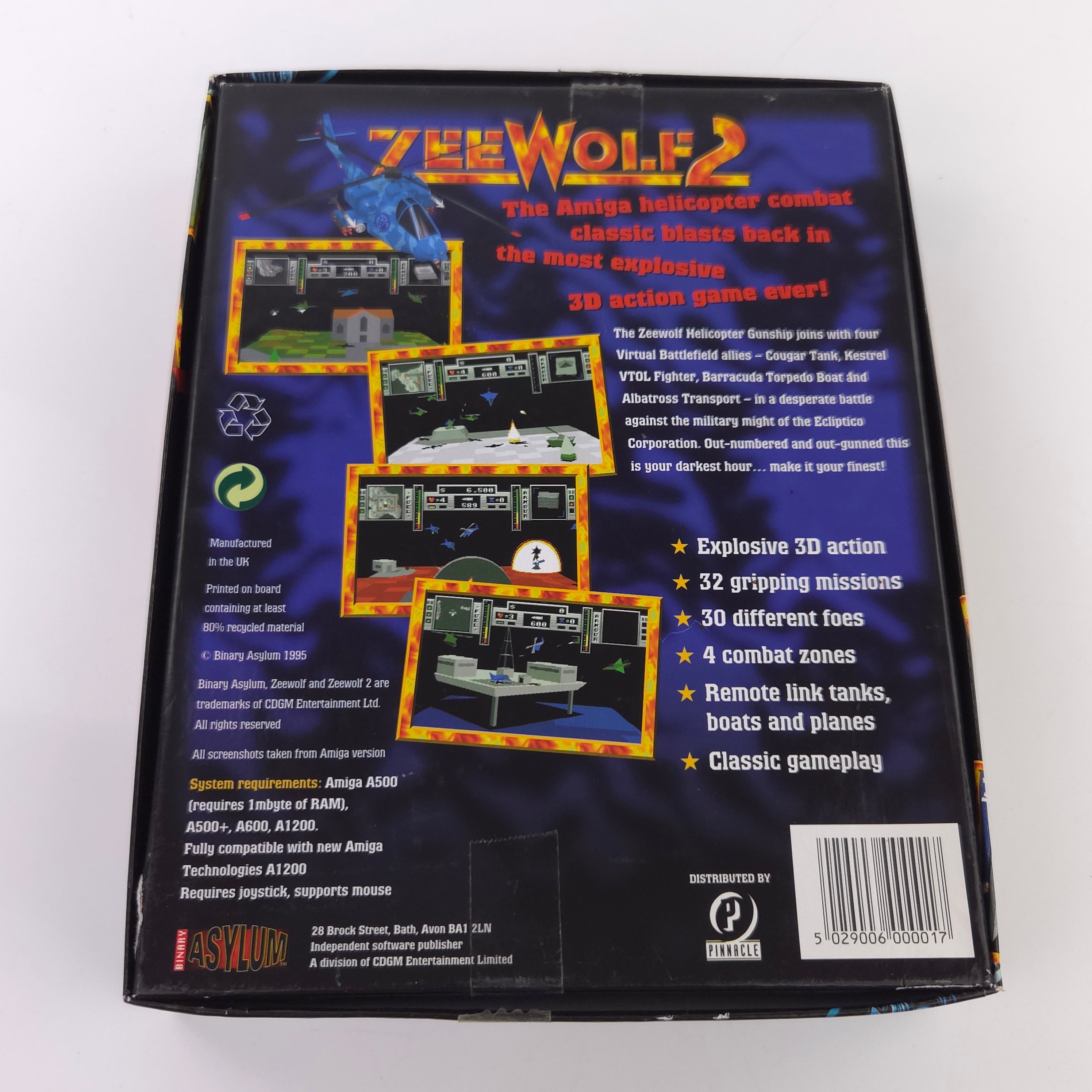 Amiga Spiel Zee Wolf 2 Wild Justice Big Box OVP PAL