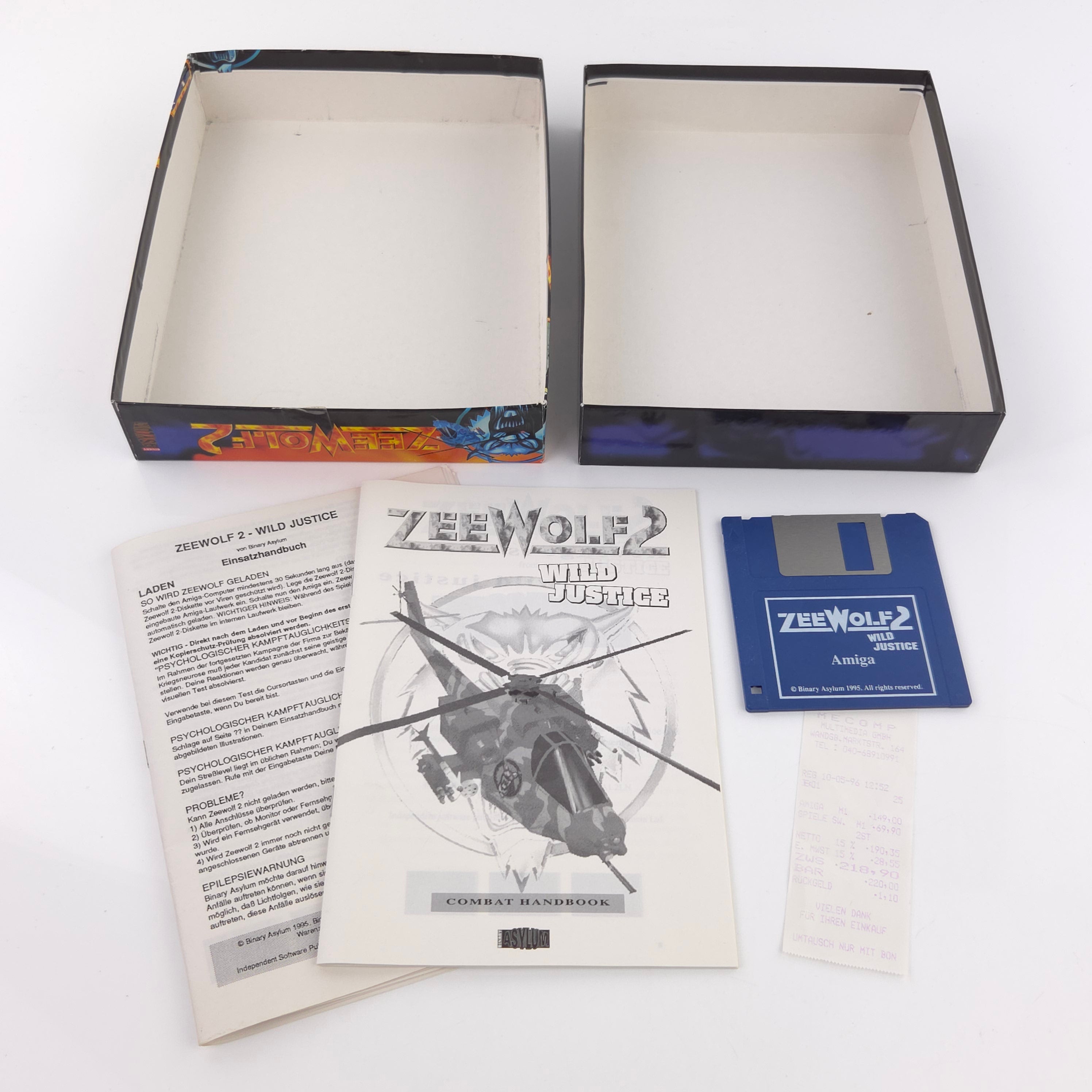 Amiga Spiel Zee Wolf 2 Wild Justice Big Box OVP PAL