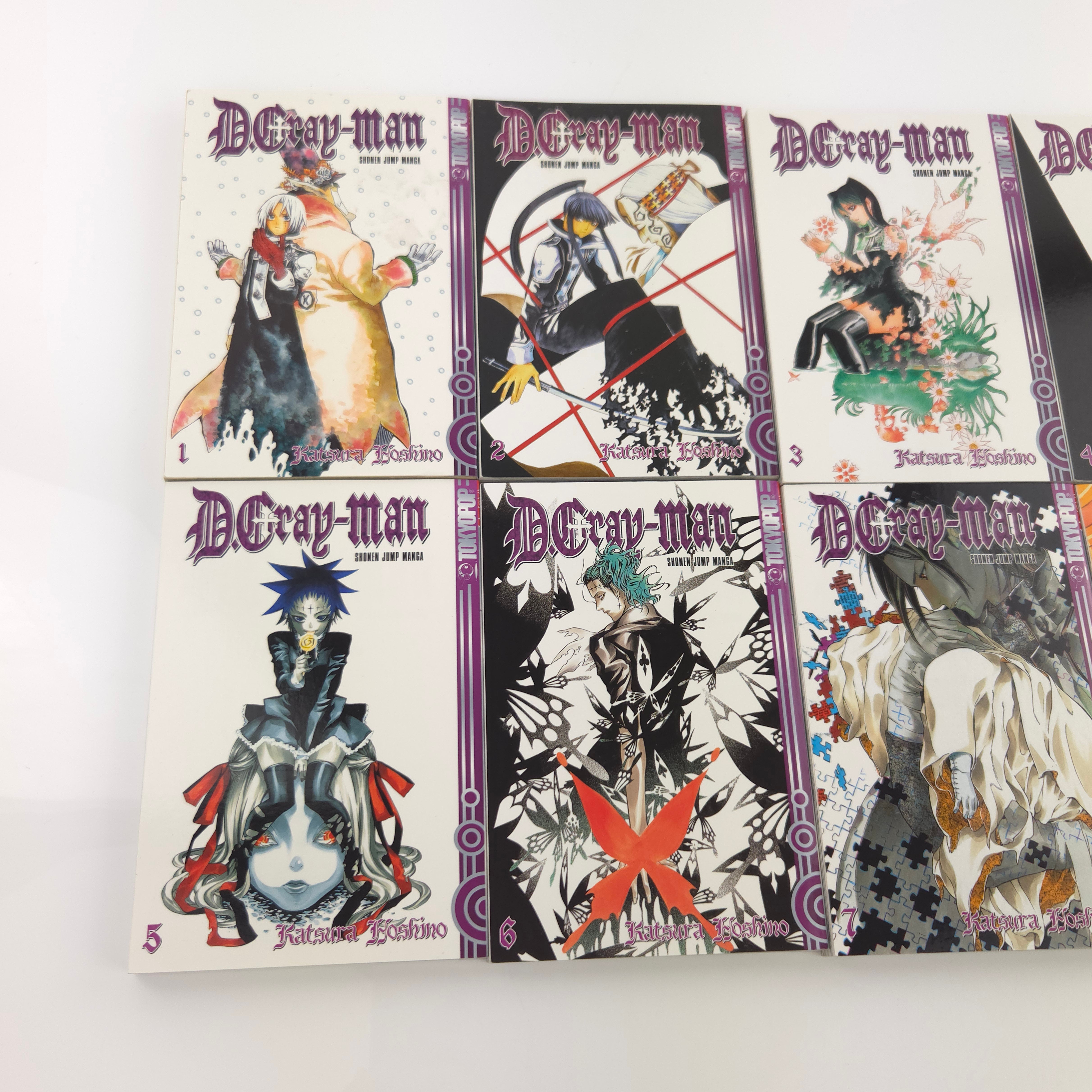 D Gray-Man Manga 1-8 Katsura Hoshino gepflegten Zustand