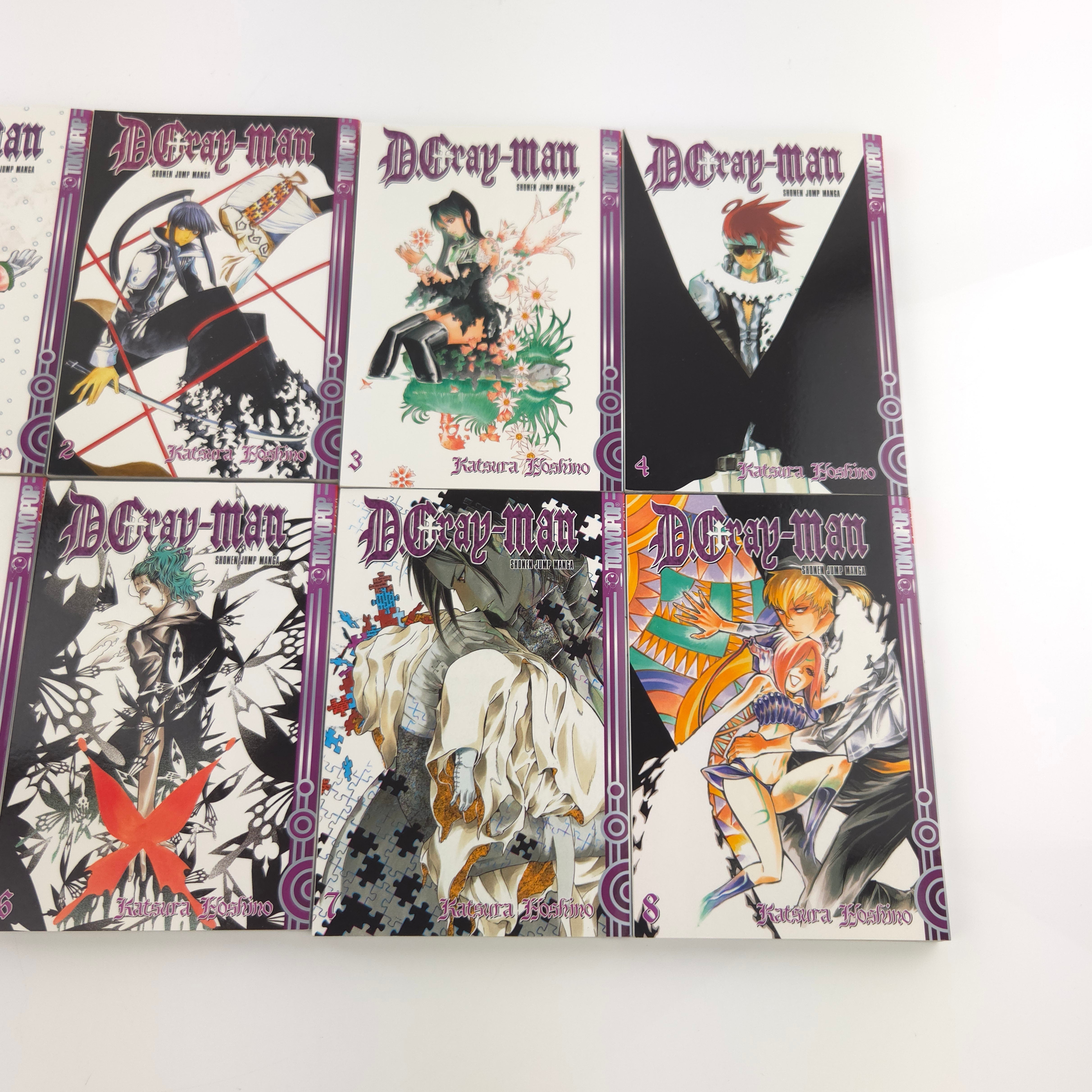 D Gray-Man Manga 1-8 Katsura Hoshino gepflegten Zustand