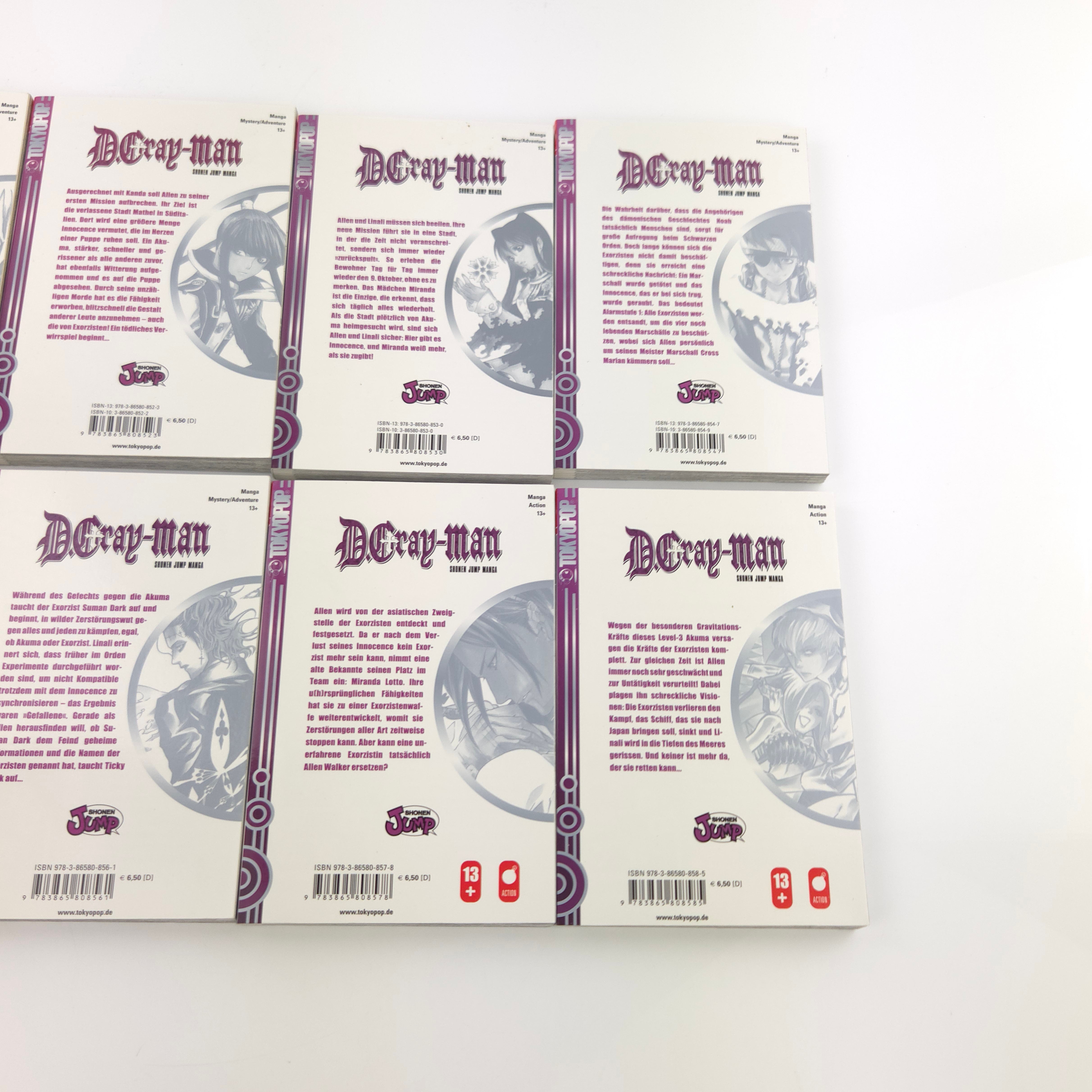 D Gray-Man Manga 1-8 Katsura Hoshino gepflegten Zustand