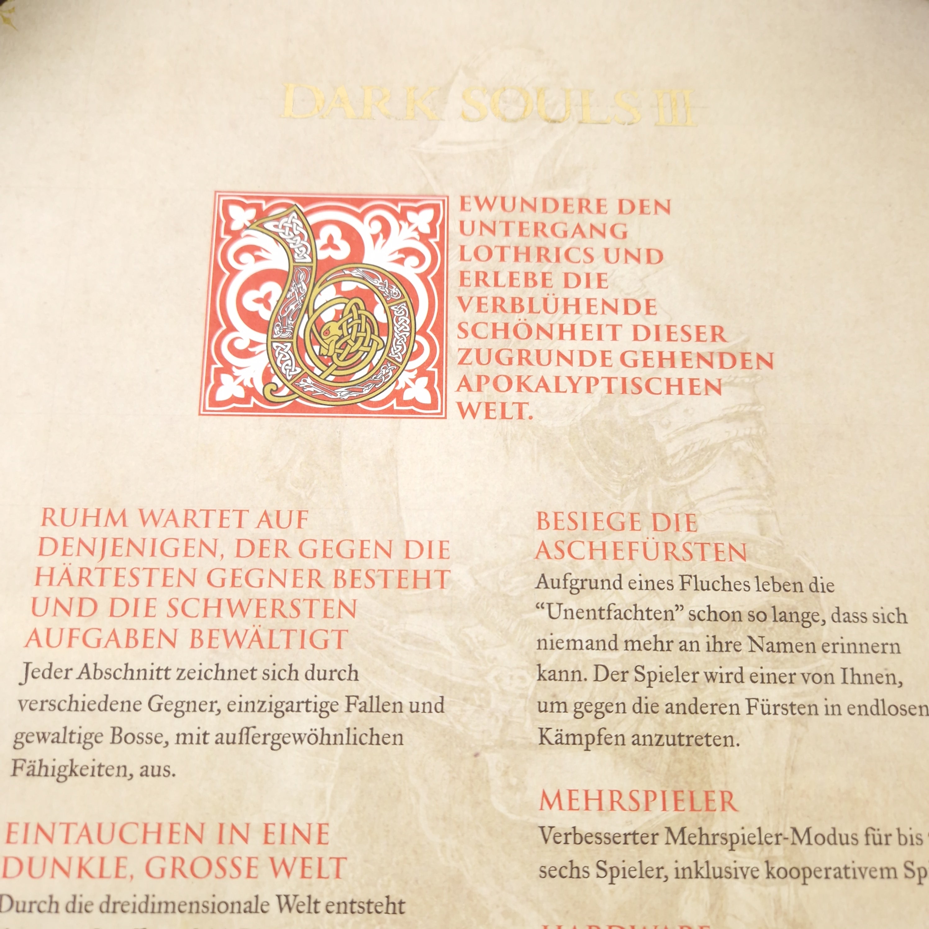 PC Promo Poster – Dark Souls III Presse Set Promo Plakate