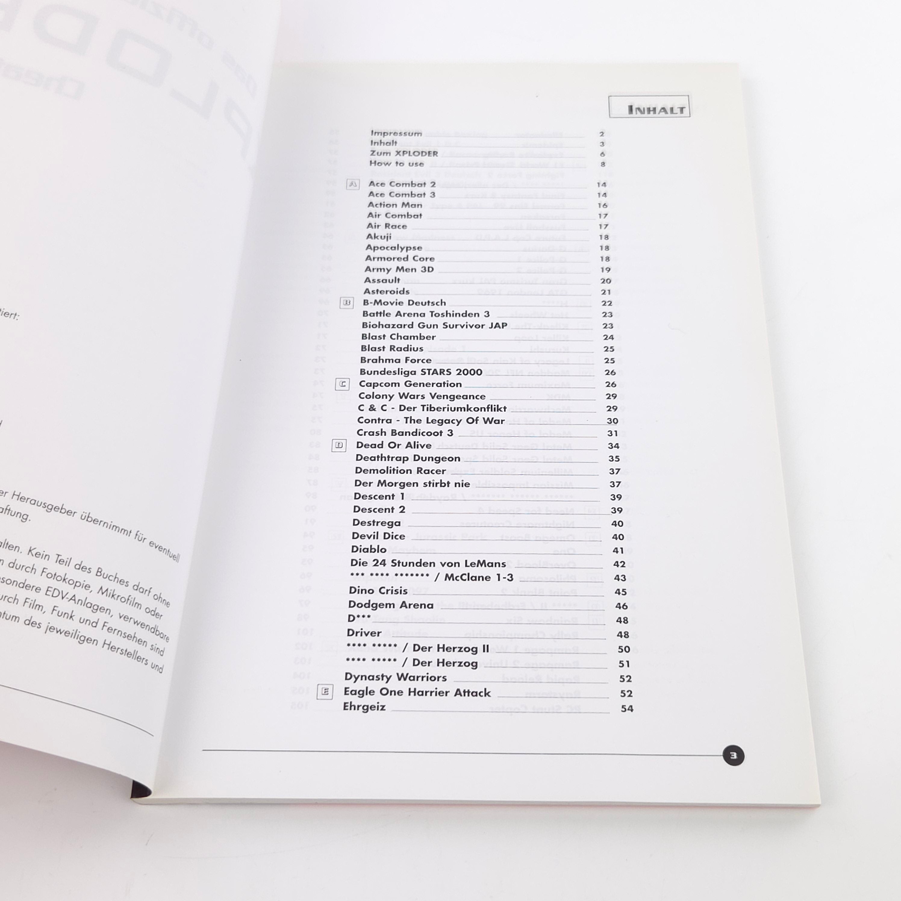 Playstation 1 Buch – Offizielle Xploder Cheatbuch PS1