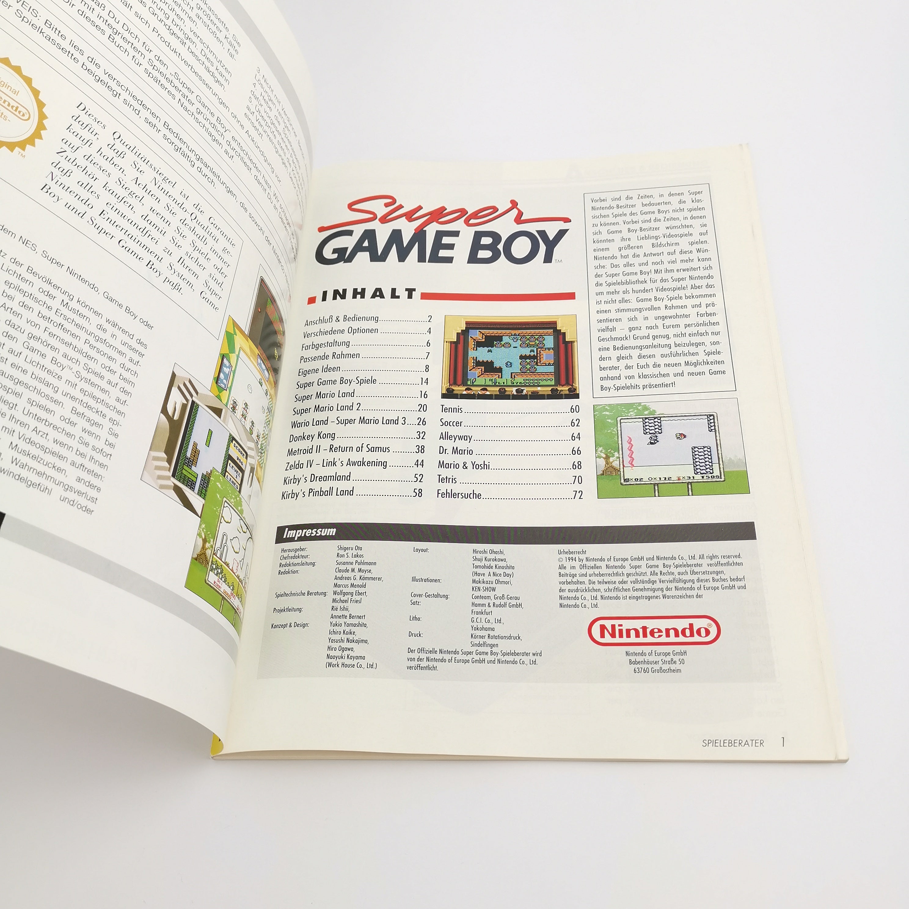 Game Boy Spieleberater – Super Game Boy Lösungsbuch