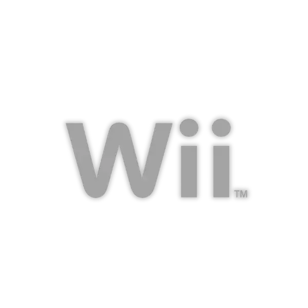 Graues ’wii’-Logo auf schwarzem Hintergrund.