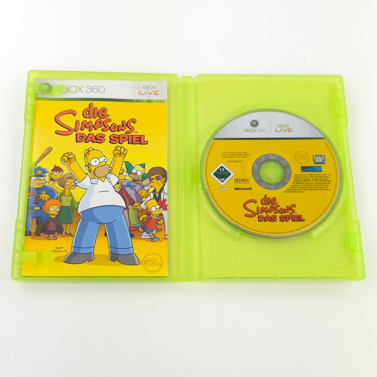 Microsoft Xbox 360 Spiel: Die Simpsons das Spiel - CD-Rom Anleitung OVP (DE PAL)