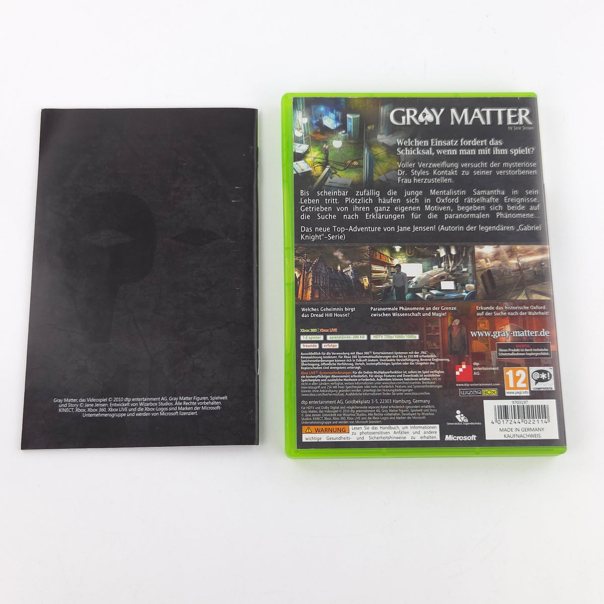 Xbox 360 Spiel Gray Matter Jane Jensen OVP PAL