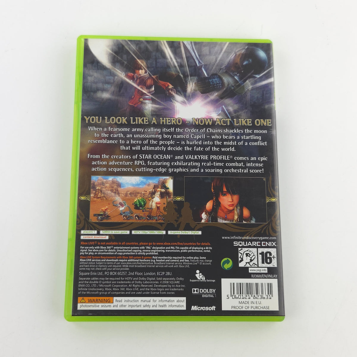 Xbox 360 Spiel Infinite Undiscovery OVP PAL