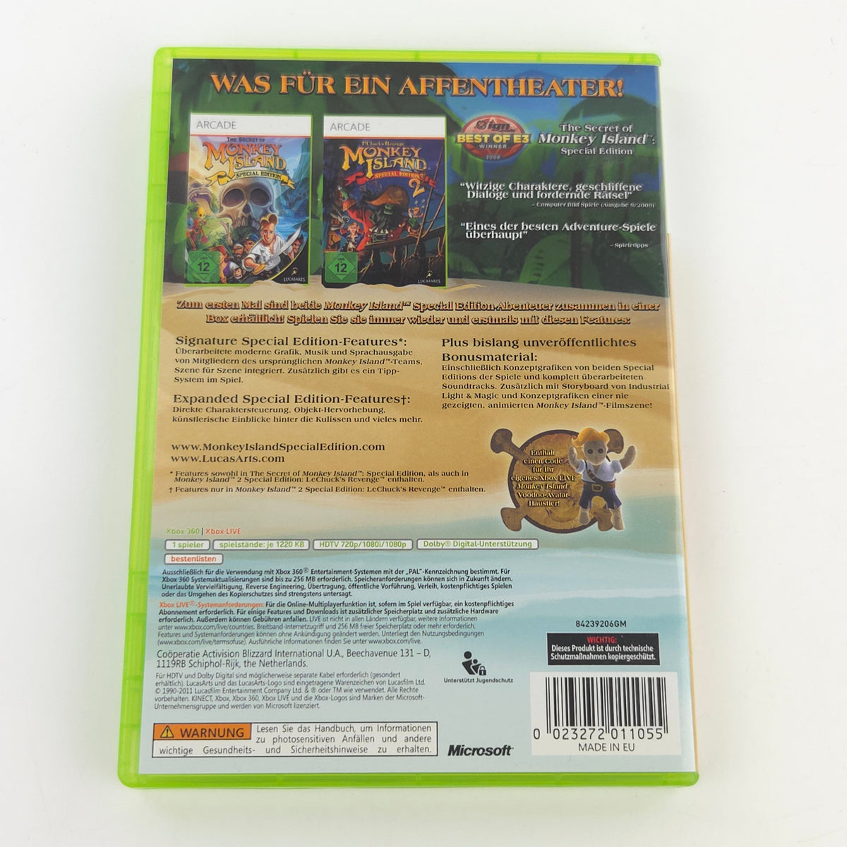 Xbox 360 Spiel Monkey Island Special Edition OVP