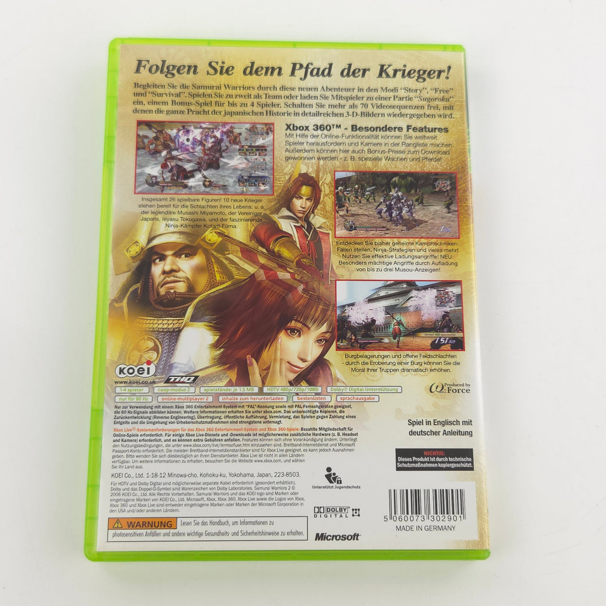 Xbox 360 Spiel Samurai Warriors 2 OVP PAL