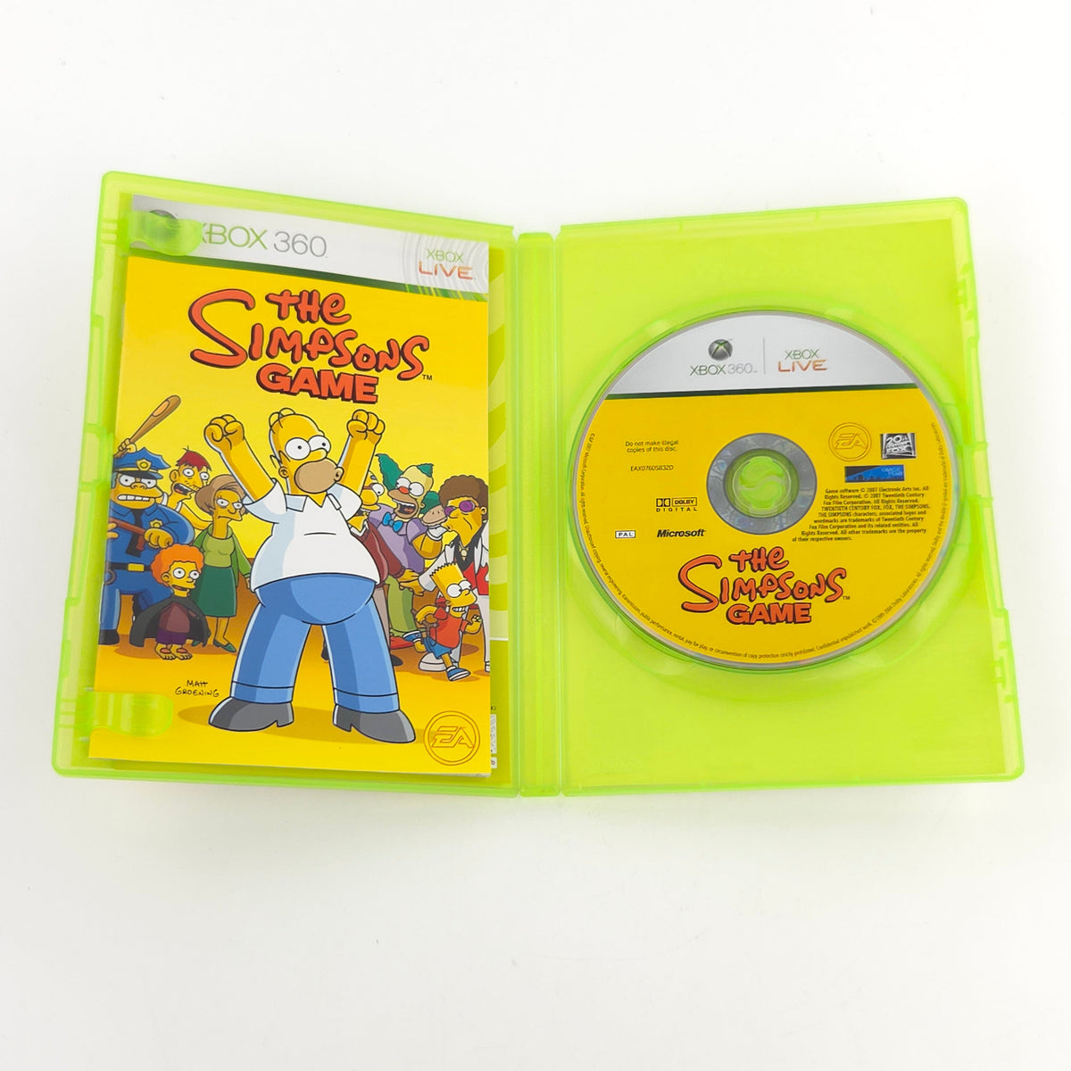 Microsoft Xbox 360 Spiel: The Simpsons Game - CD-Rom Anleitung OVP (PAL EN) EA