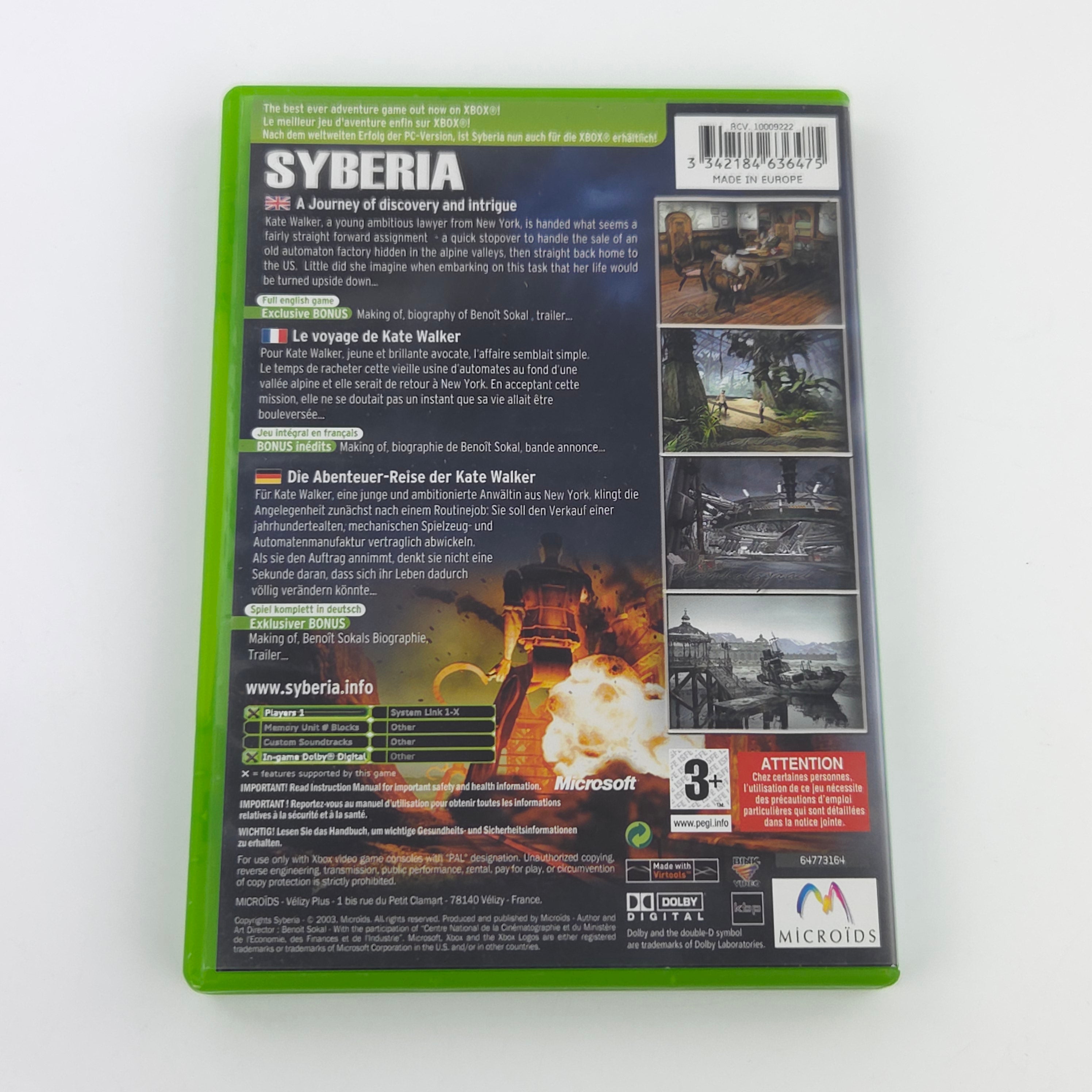 Xbox Classic Spiel – Syberia (OVP PAL)