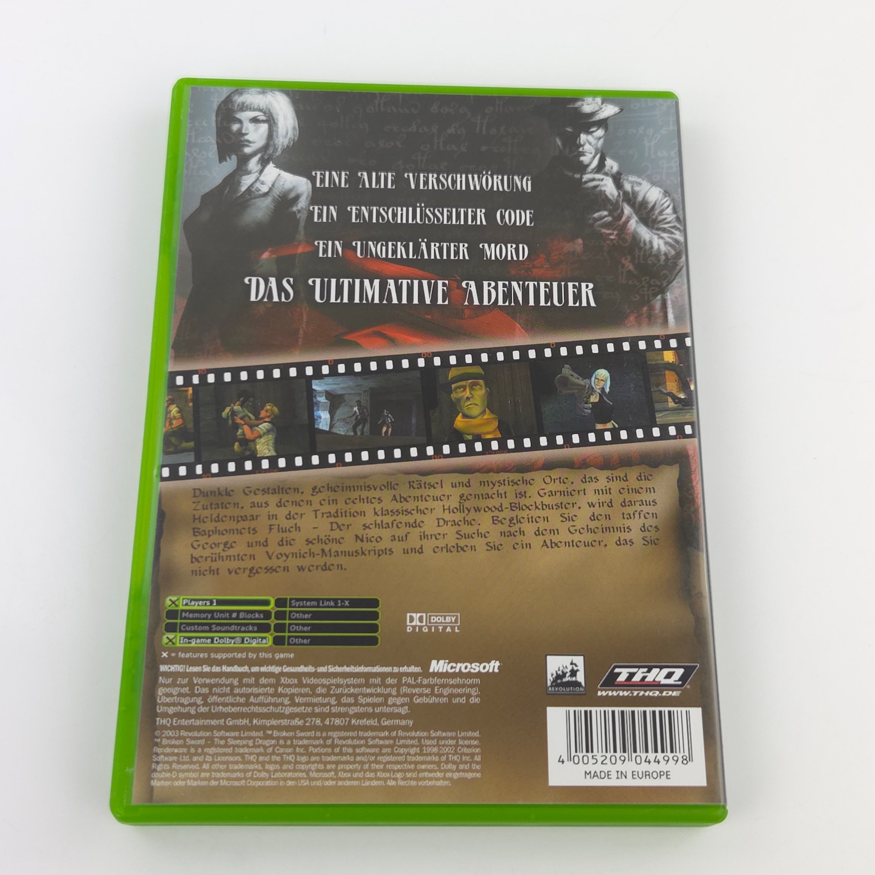 Xbox Classic Spiel – Baphomets Fluch Der Drache (OVP)