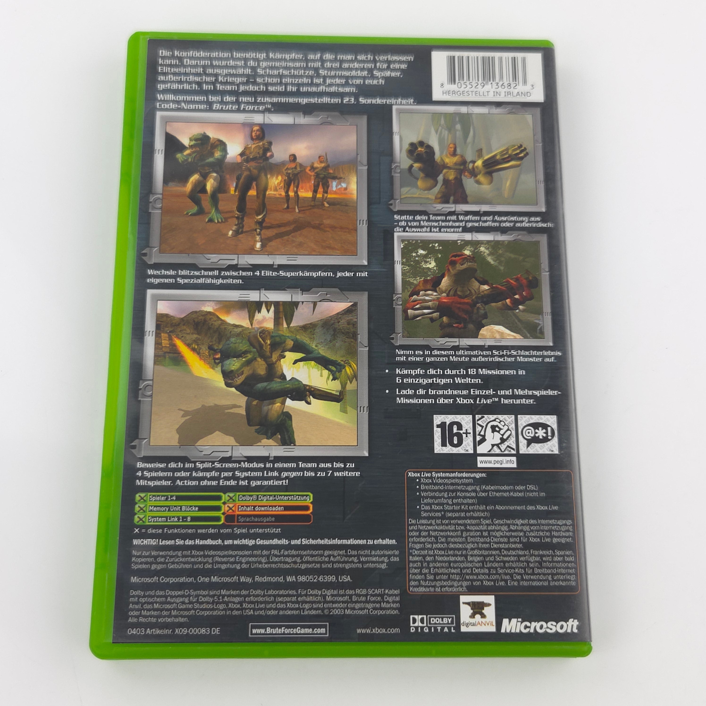 Xbox Classic Spiel – Brute Force (OVP DE PAL)