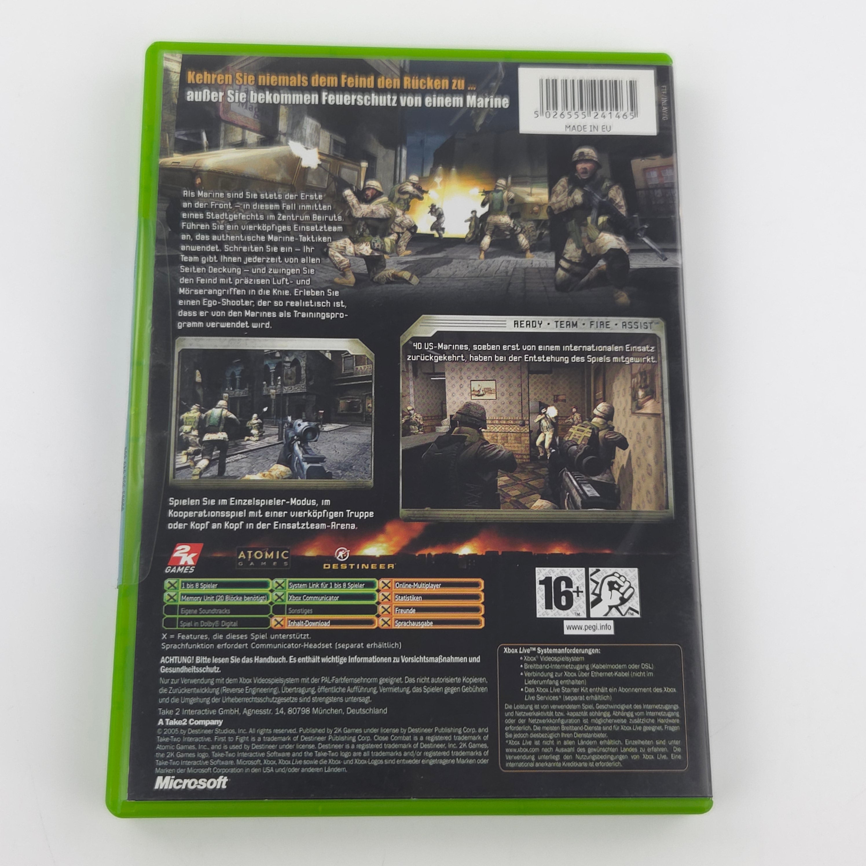 Xbox Classic Spiel – Close Combat First to Fight (PAL)